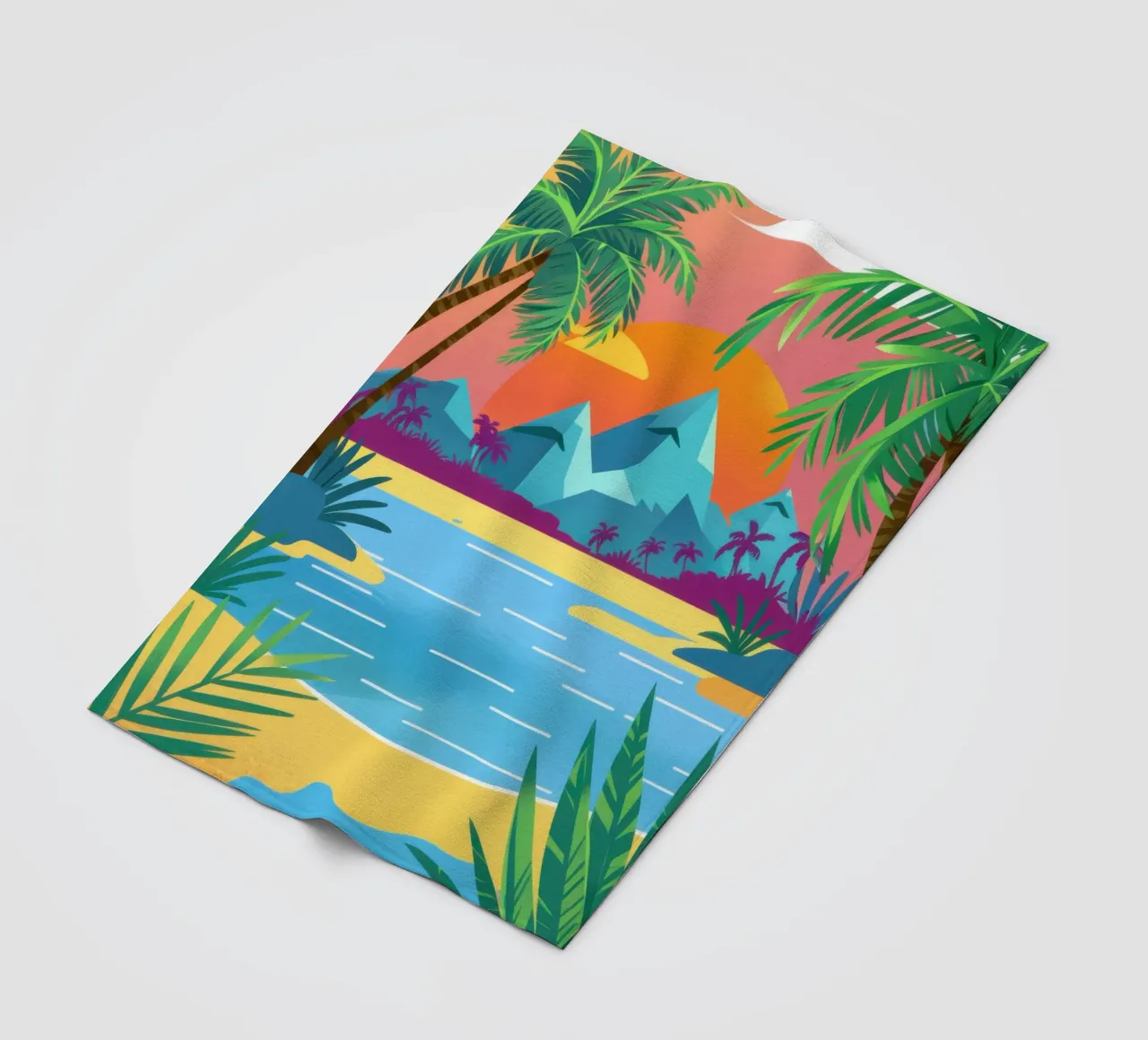 Poolside Paradiesblick Fleecedecke von Sky Velour