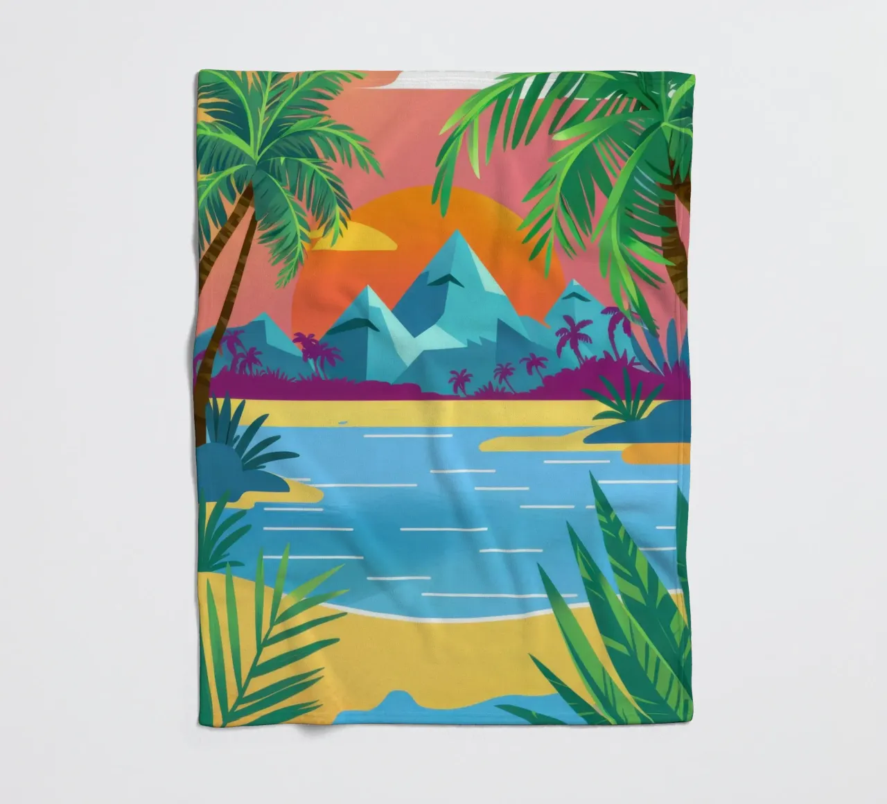 Poolside Paradiesblick Fleecedecke von Sky Velour