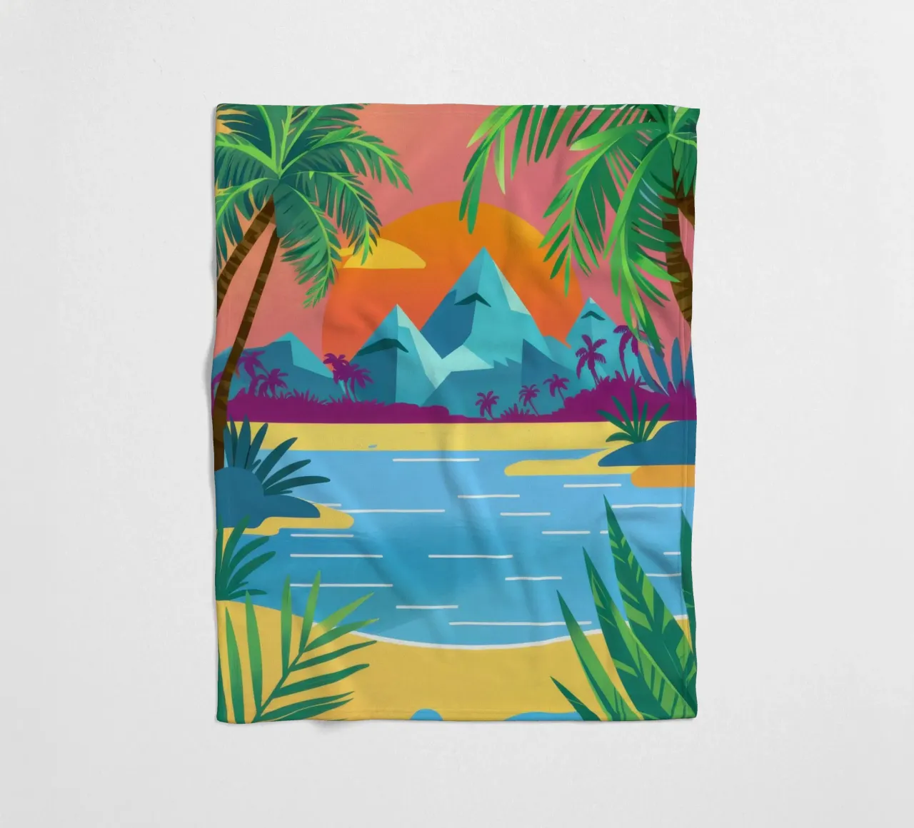 Poolside Paradiesblick Fleecedecke von Sky Velour