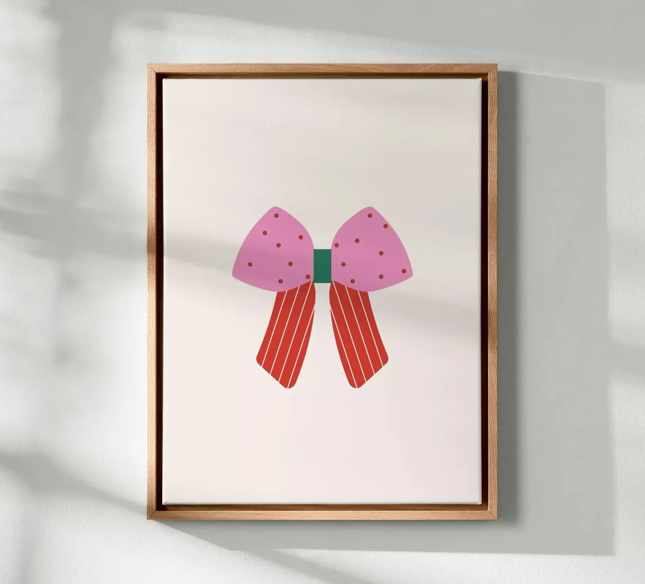 Papillon rosa tela con Cornice a cassetta da janamossmann