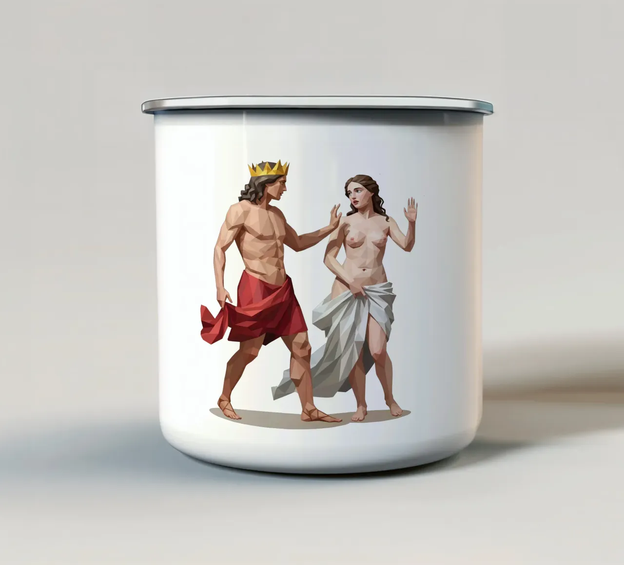 Giove e Callisto tazza in smalto da Low Profile