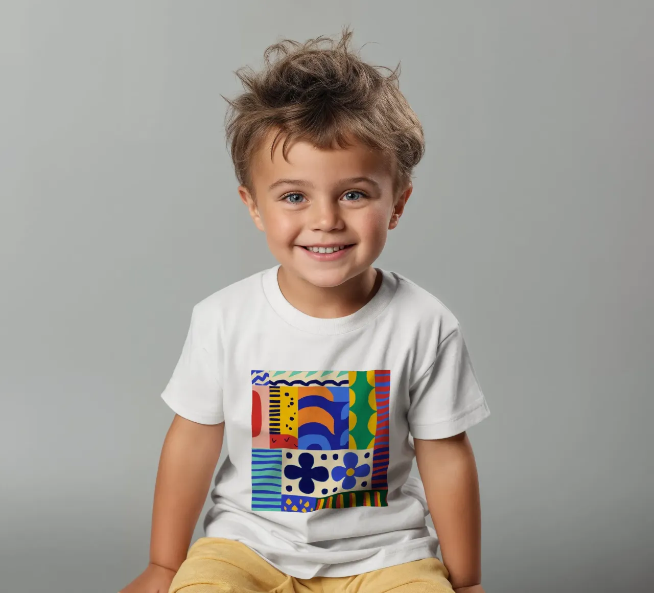 Forme folcloristiche audaci t-shirt bambini da Sky Velour