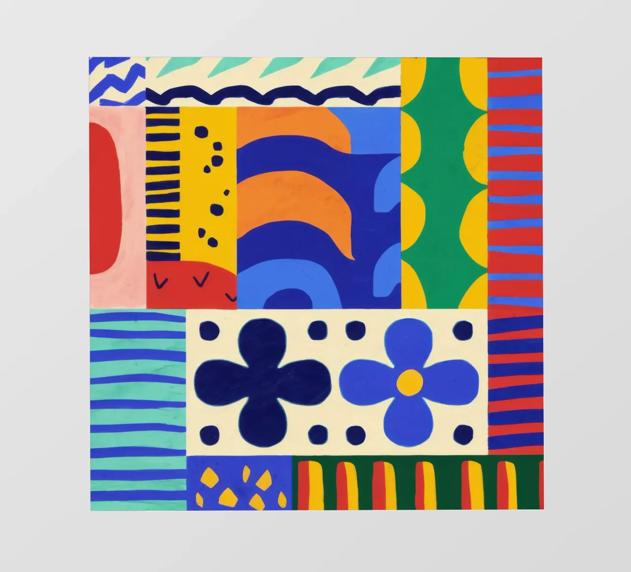 Gedurfde folkloristische vormen fotobehang van Sky Velour