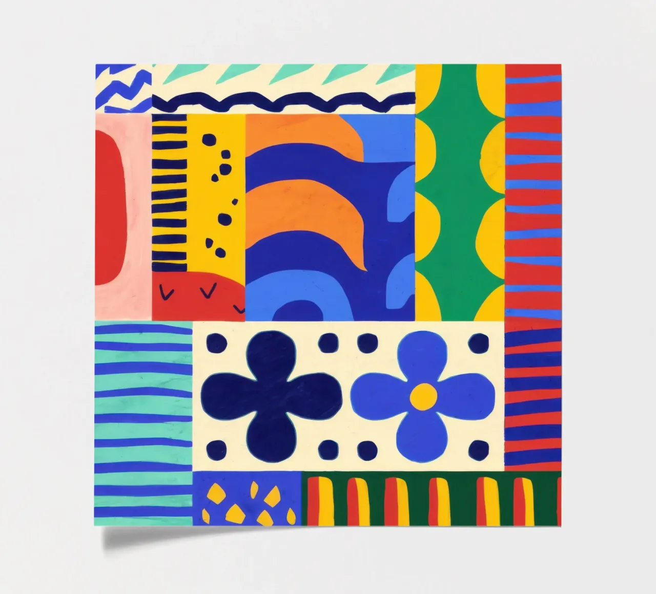 Bold Folkloric Forms sticker sheet by Sky Velour