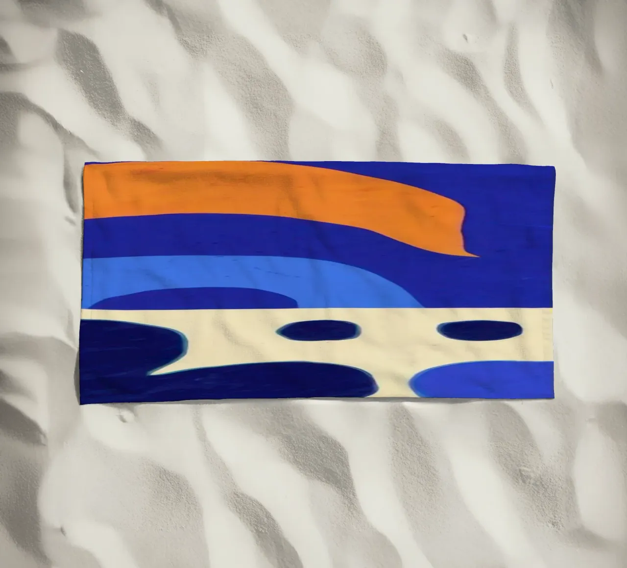 Bold Folkloric Forms beach towel by Sky Velour