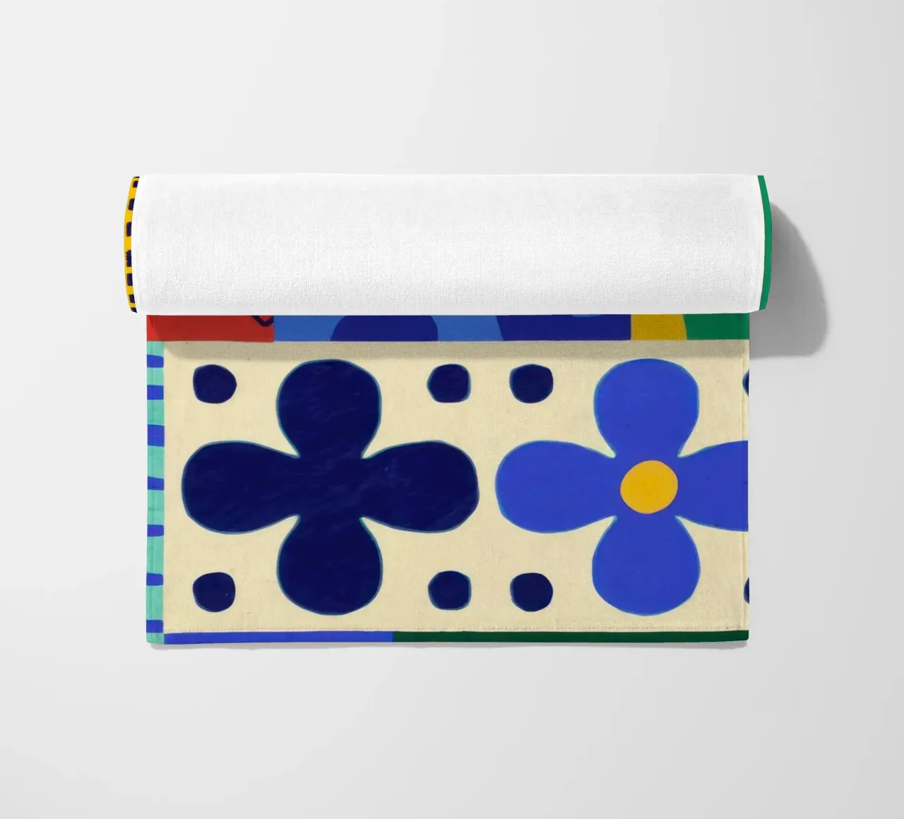 Bold Folkloric Forms beach towel by Sky Velour