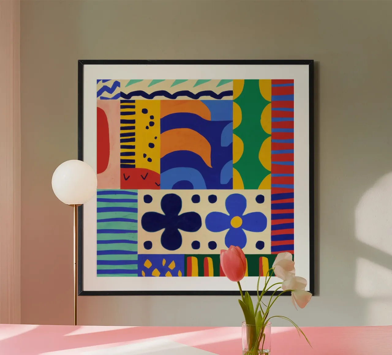 Bold Folkloric Forms poster by Sky Velour