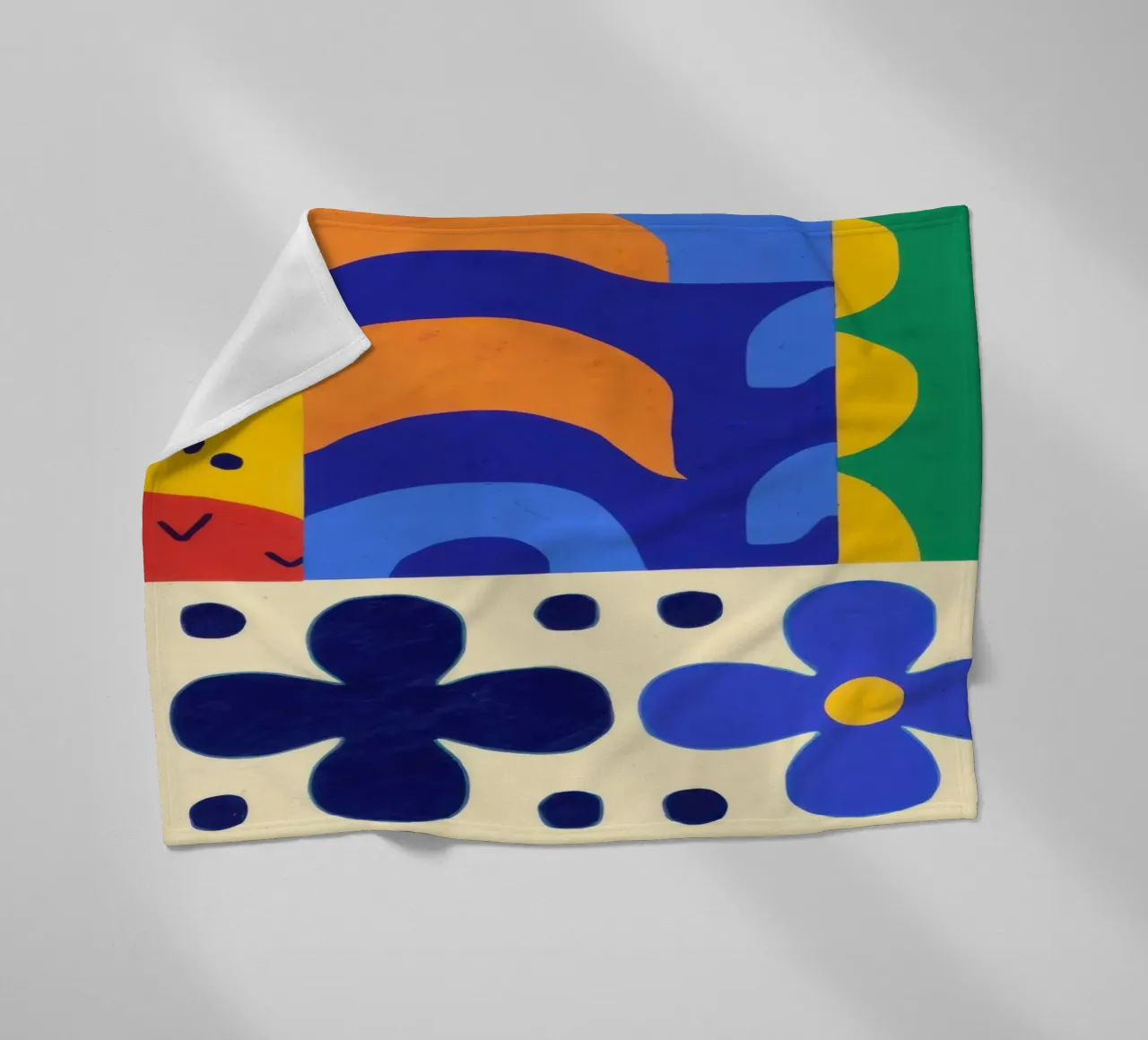 Bold Folkloric Forms Fleecedecke von Sky Velour