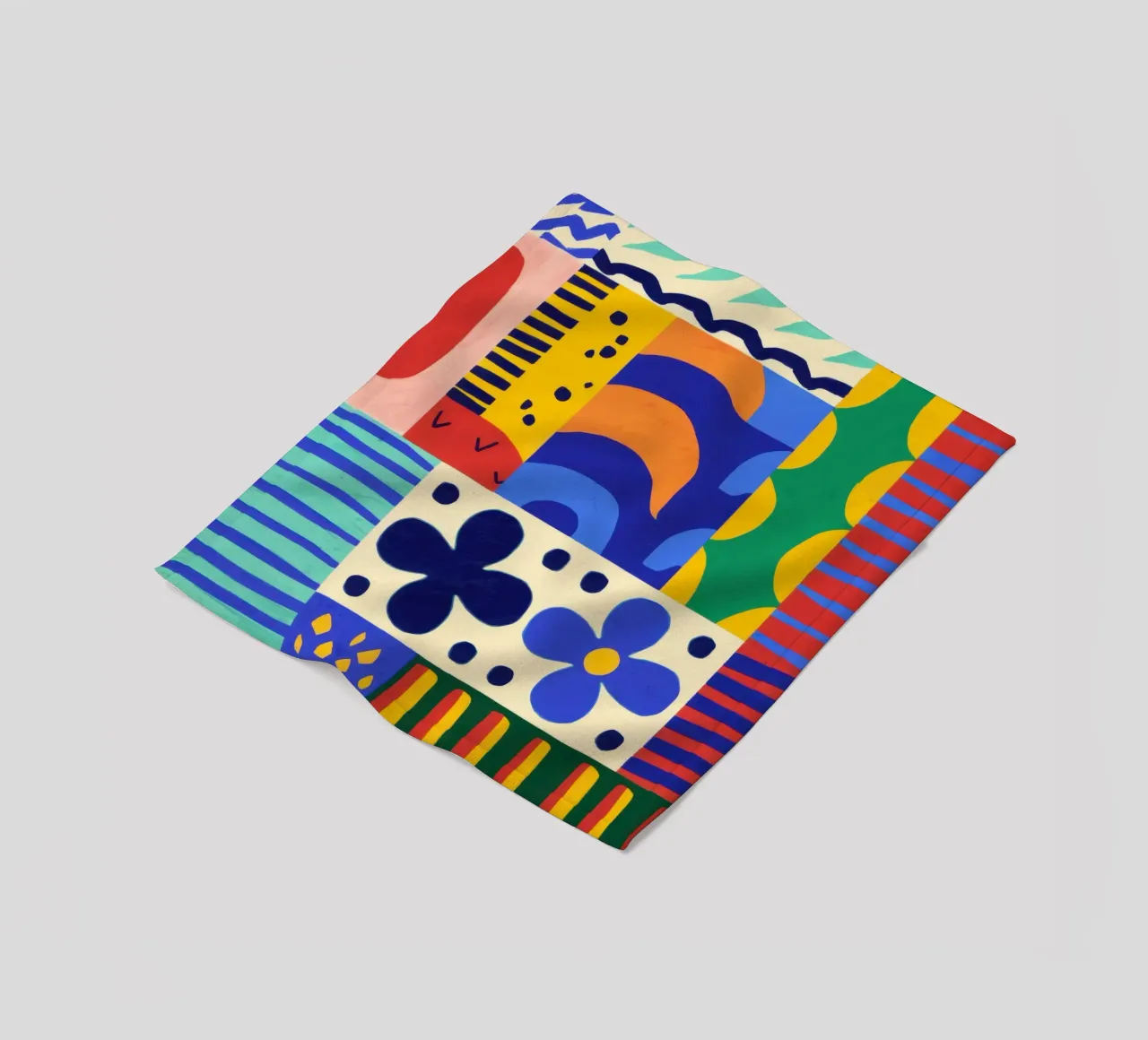 Bold Folkloric Forms Fleecedecke von Sky Velour