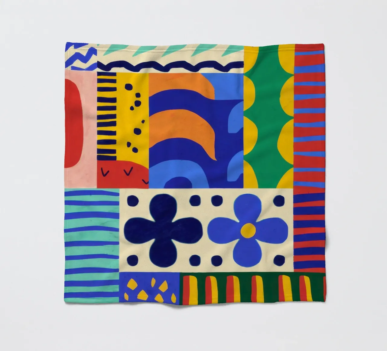 Bold Folkloric Forms Fleecedecke von Sky Velour