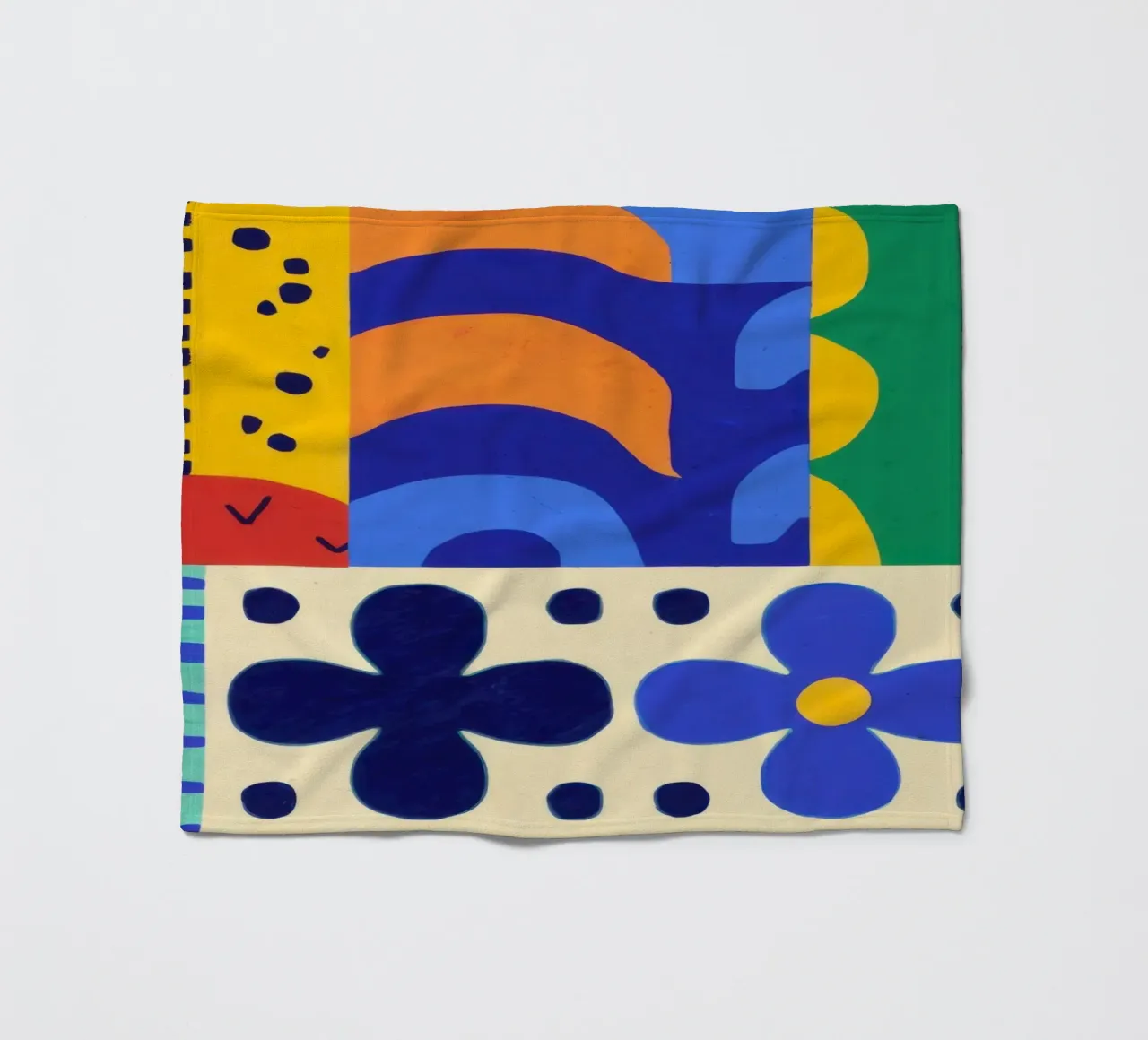 Bold Folkloric Forms Fleecedecke von Sky Velour