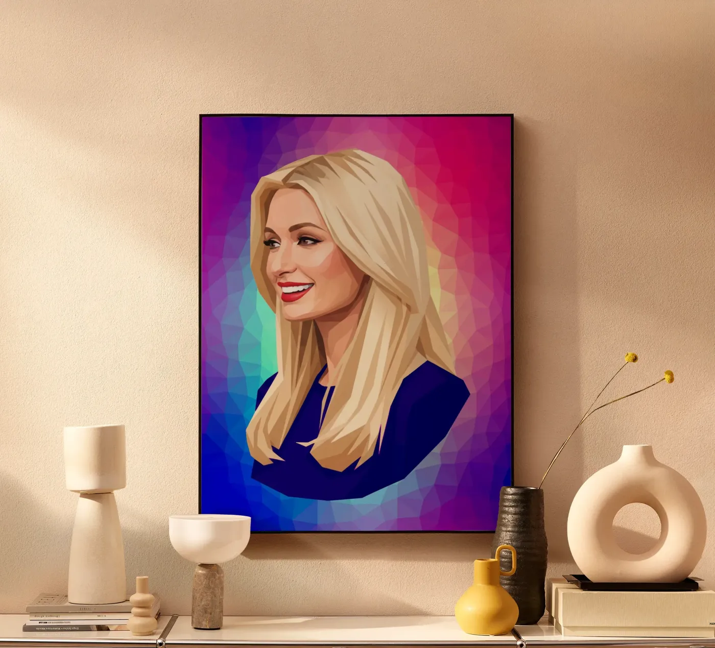 Paris Hilton Lowpoly plexiglass da Low Profile