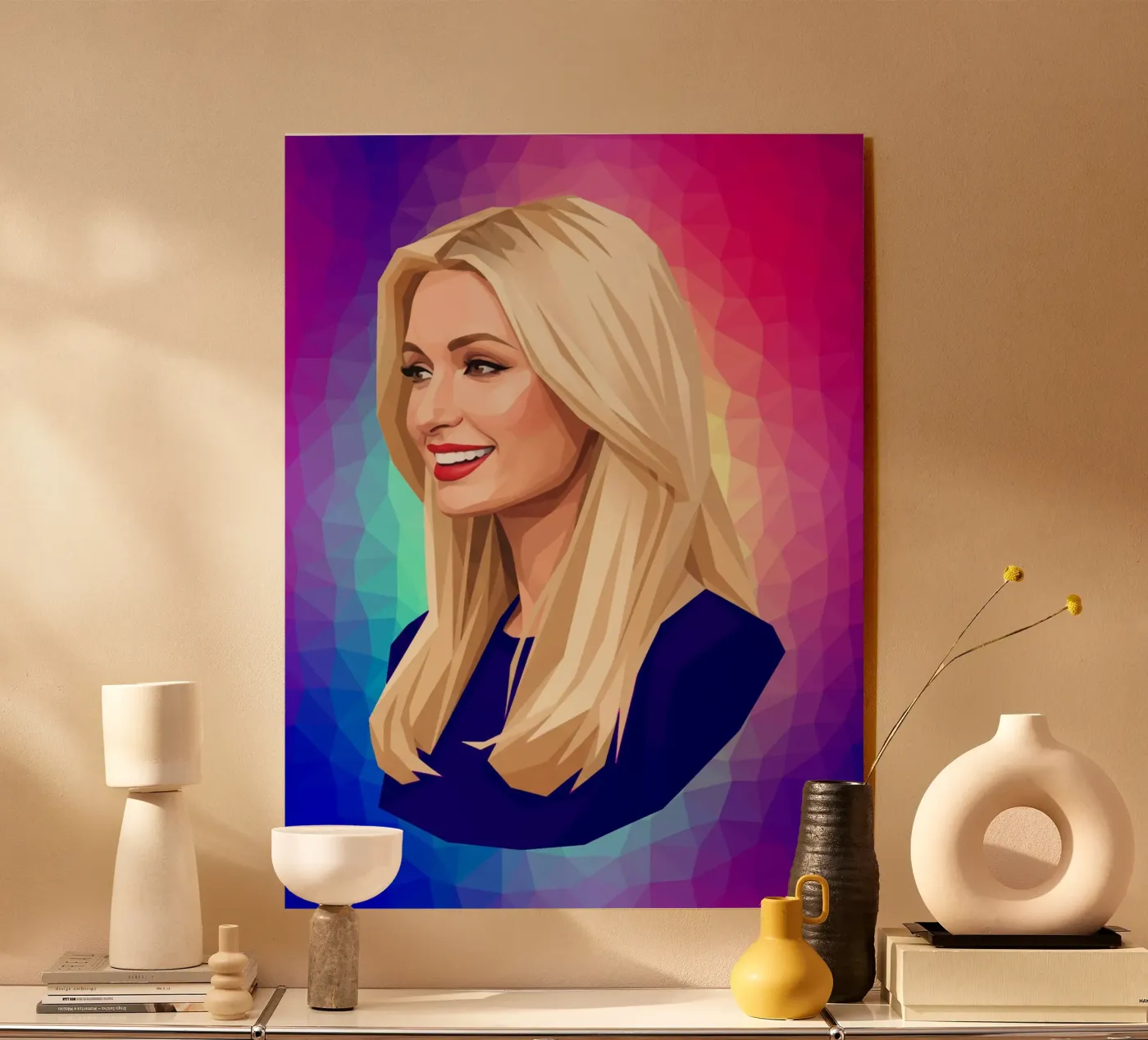 Paris Hilton Lowpoly plexiglass da Low Profile
