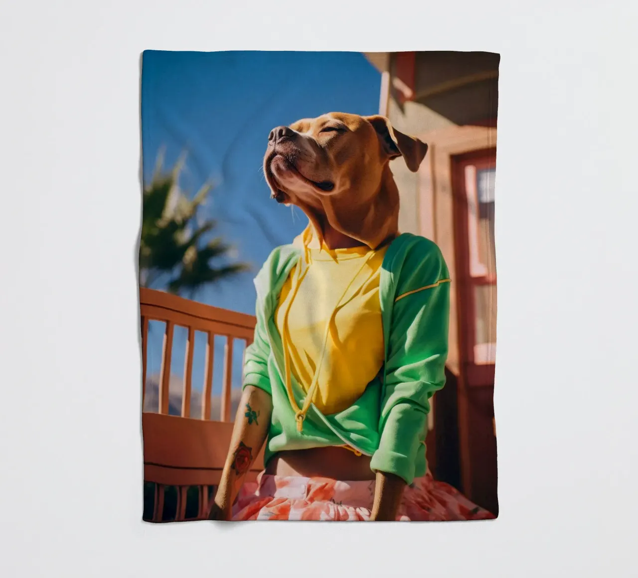 Jade coperta in pile da Affiches Chien Originales – Dogland