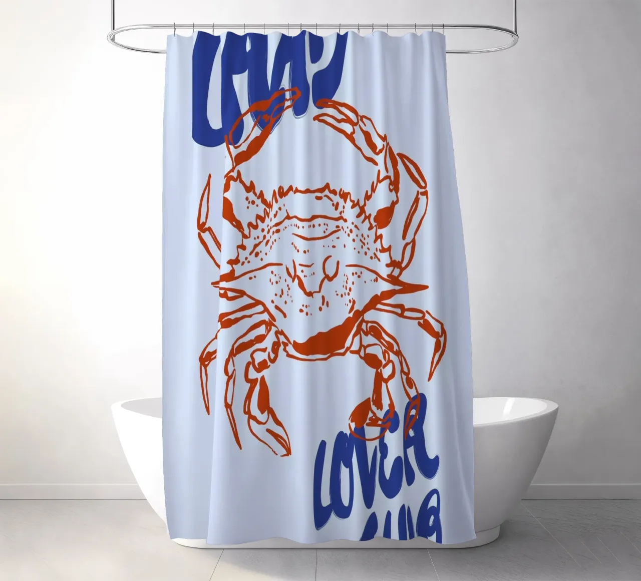 Boho Food 13 Crab tenda da doccia da Boho Print Collection