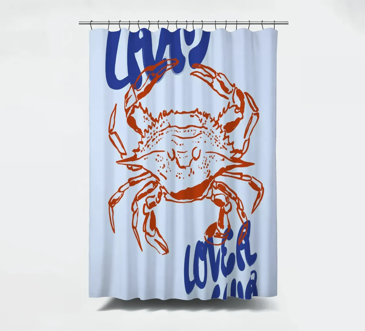 Boho Food 13 Crab tenda da doccia da Boho Print Collection