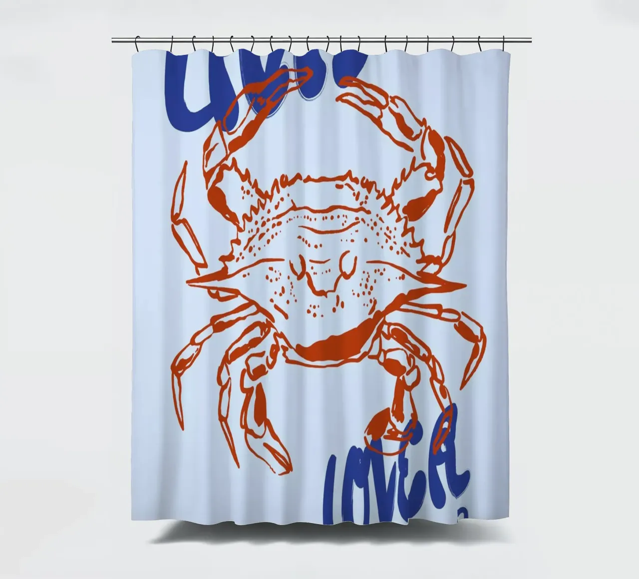 Boho Food 13 Crab tenda da doccia da Boho Print Collection