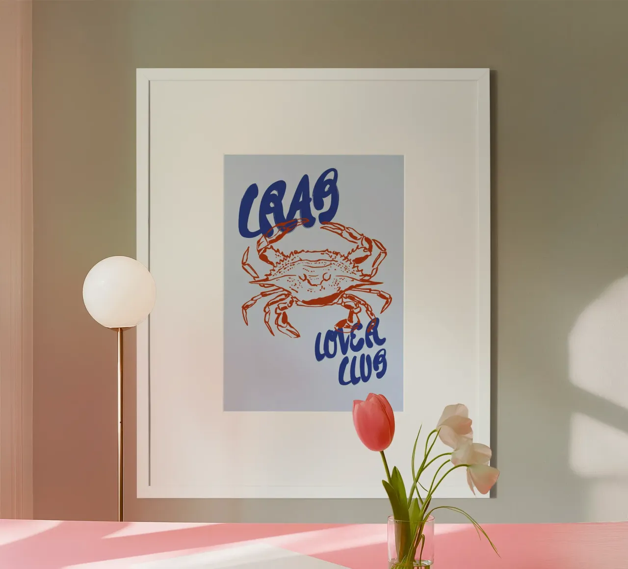 Boho Food 13 Crab poster da Boho Print Collection