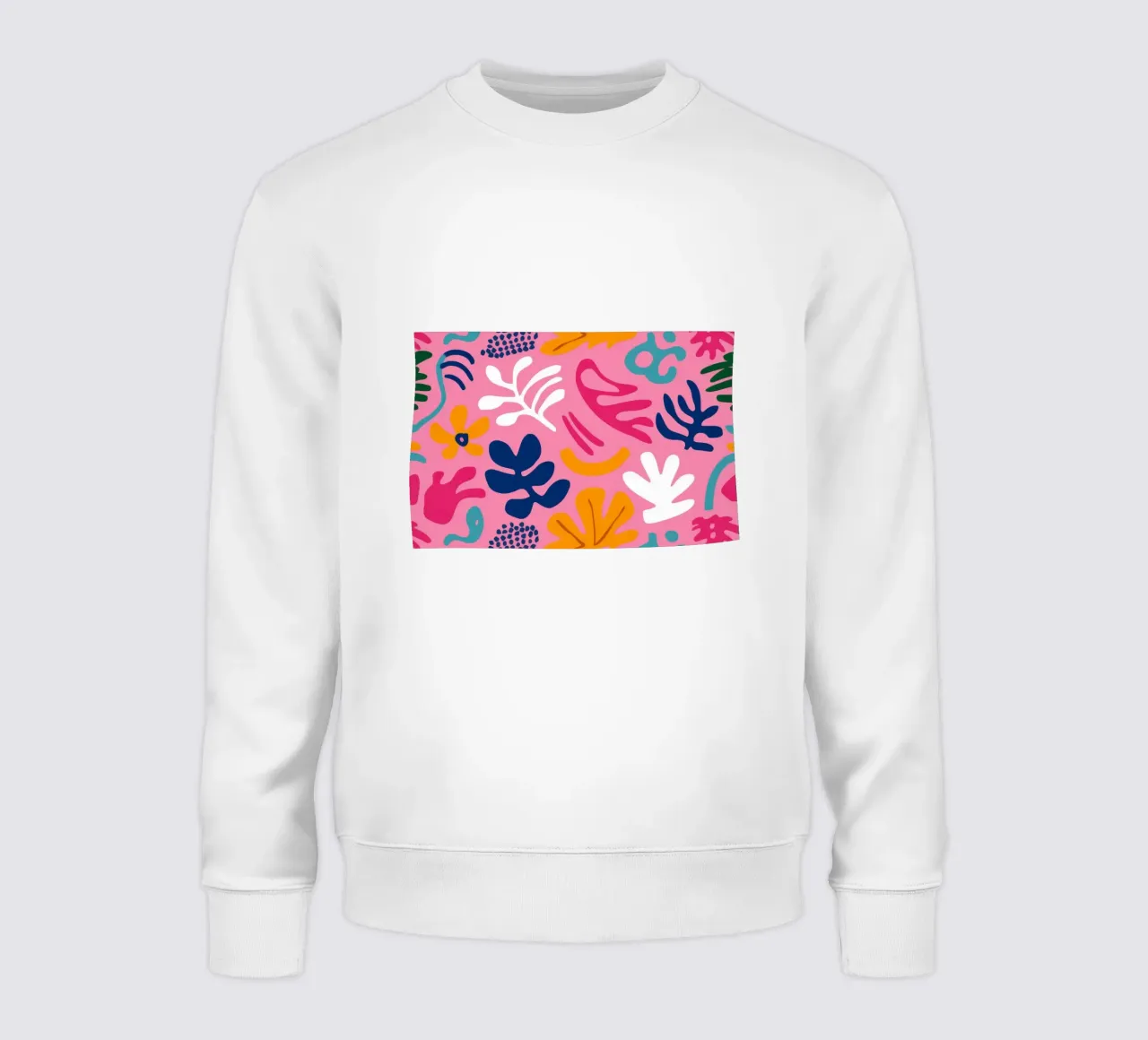 Playful Pink Botanicals sweatshirt by Solace Light
