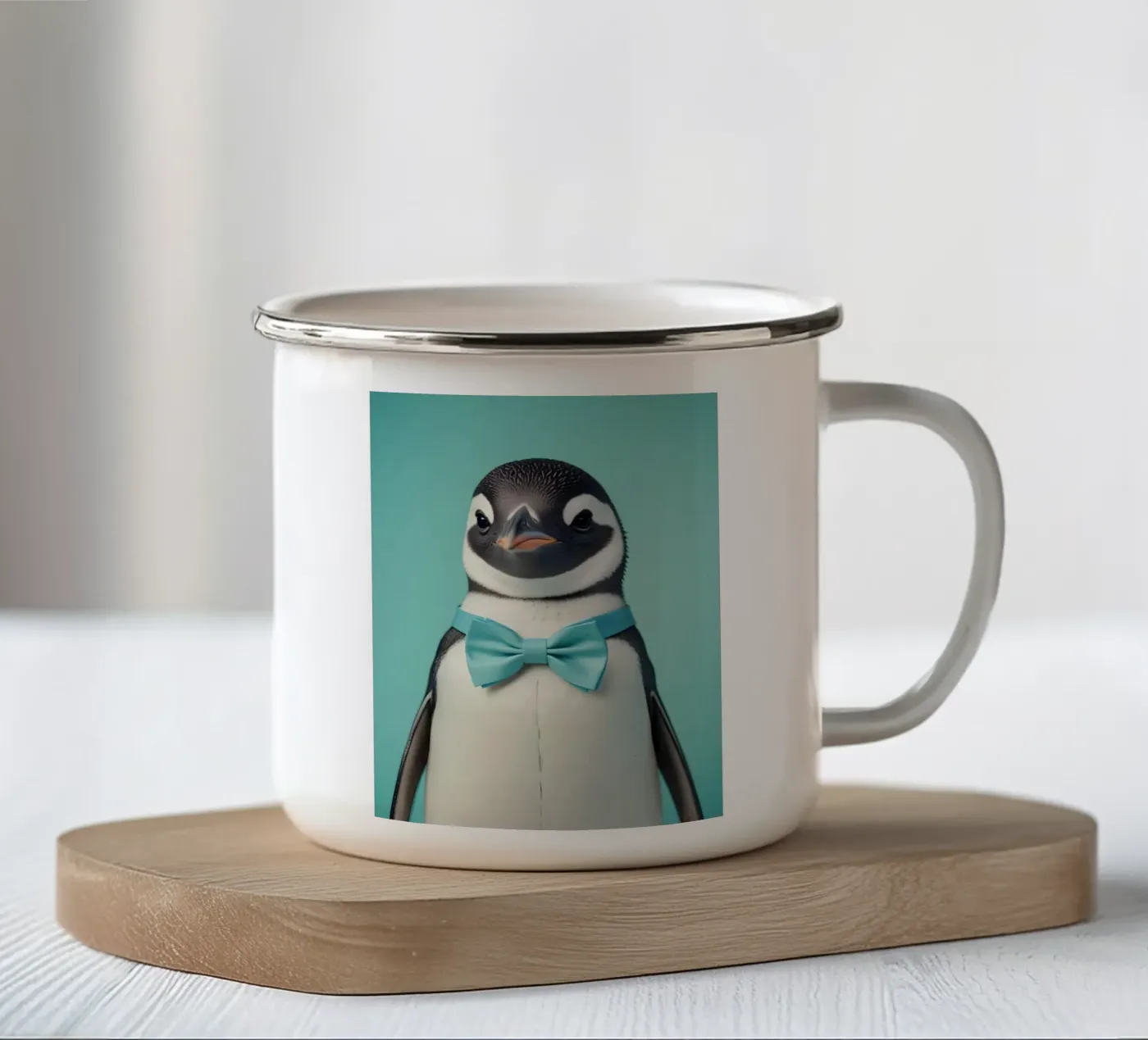 Pinguino Dapper tazza in smalto da Graceful Desine
