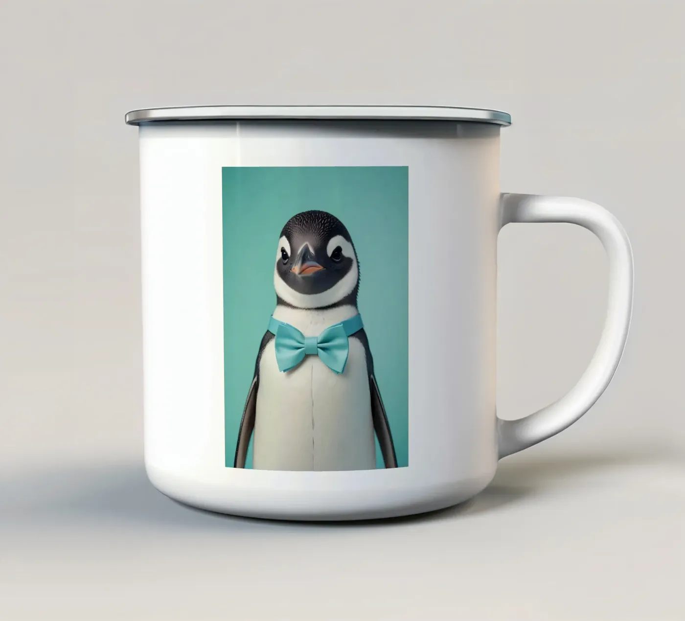 Pinguino Dapper tazza in smalto da Graceful Desine