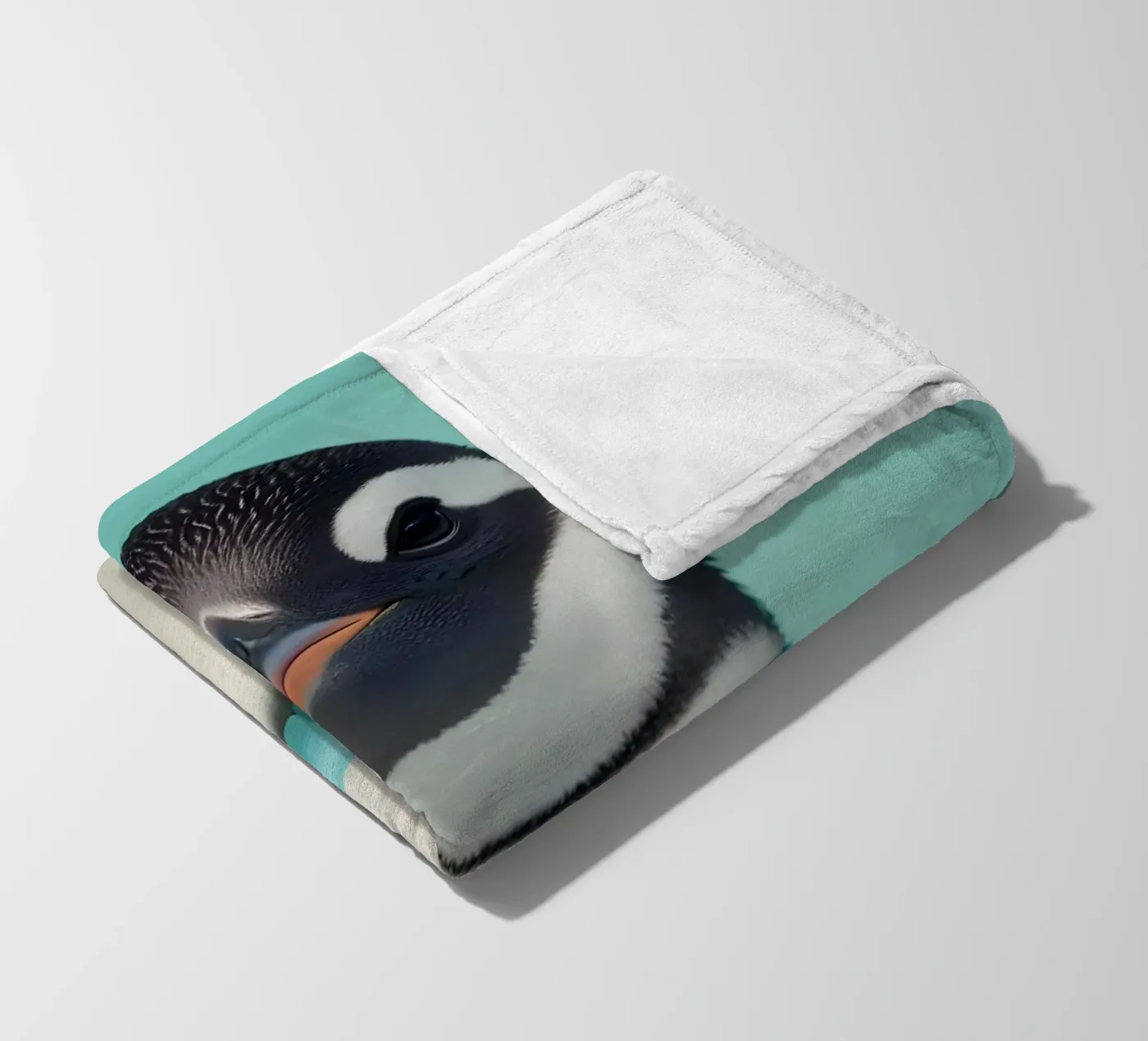Dapper Penguin fleece blanket by Graceful Desine