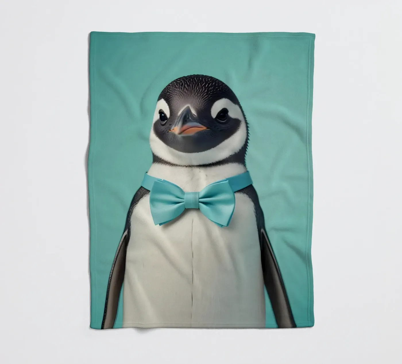 Dapper Penguin fleece blanket by Graceful Desine