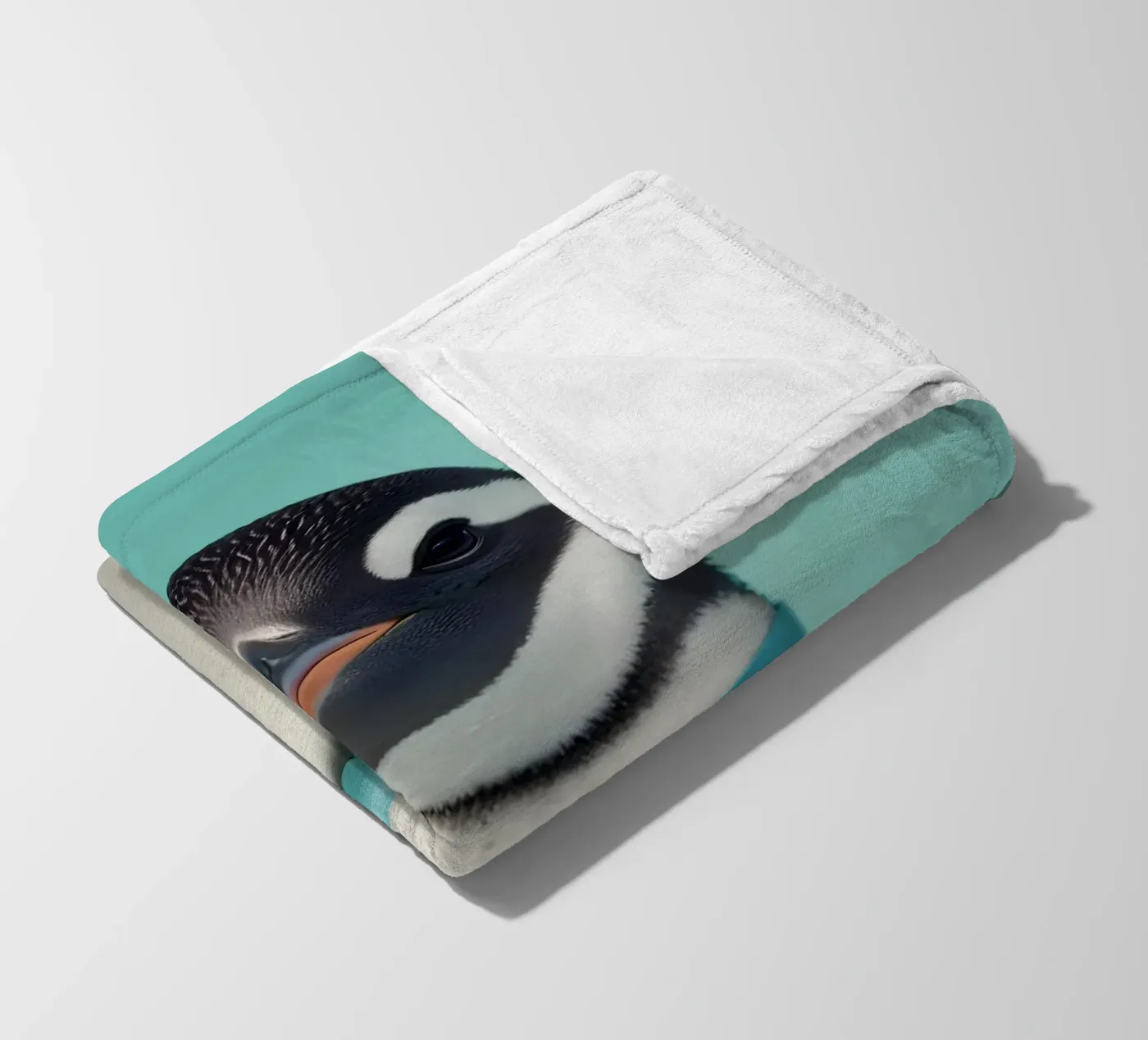 Dapper Penguin fleece blanket by Graceful Desine