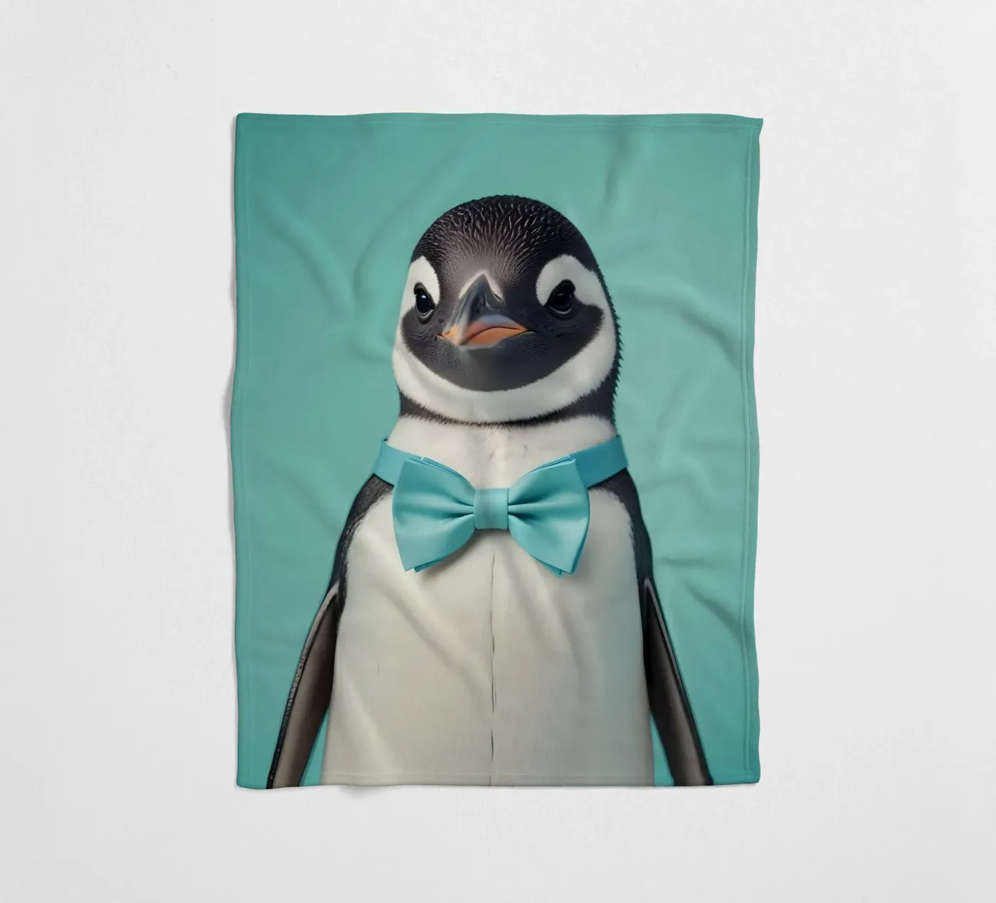 Dapper Penguin fleece blanket by Graceful Desine