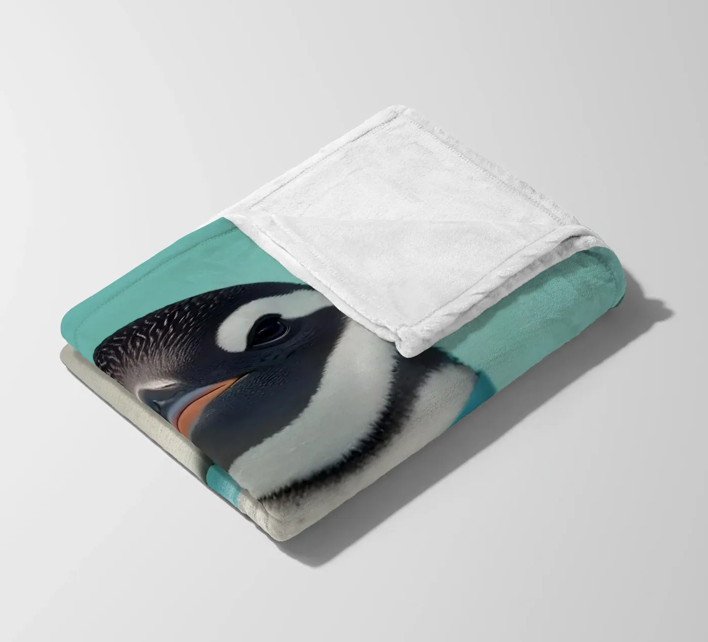 Dapper Penguin fleece blanket by Graceful Desine