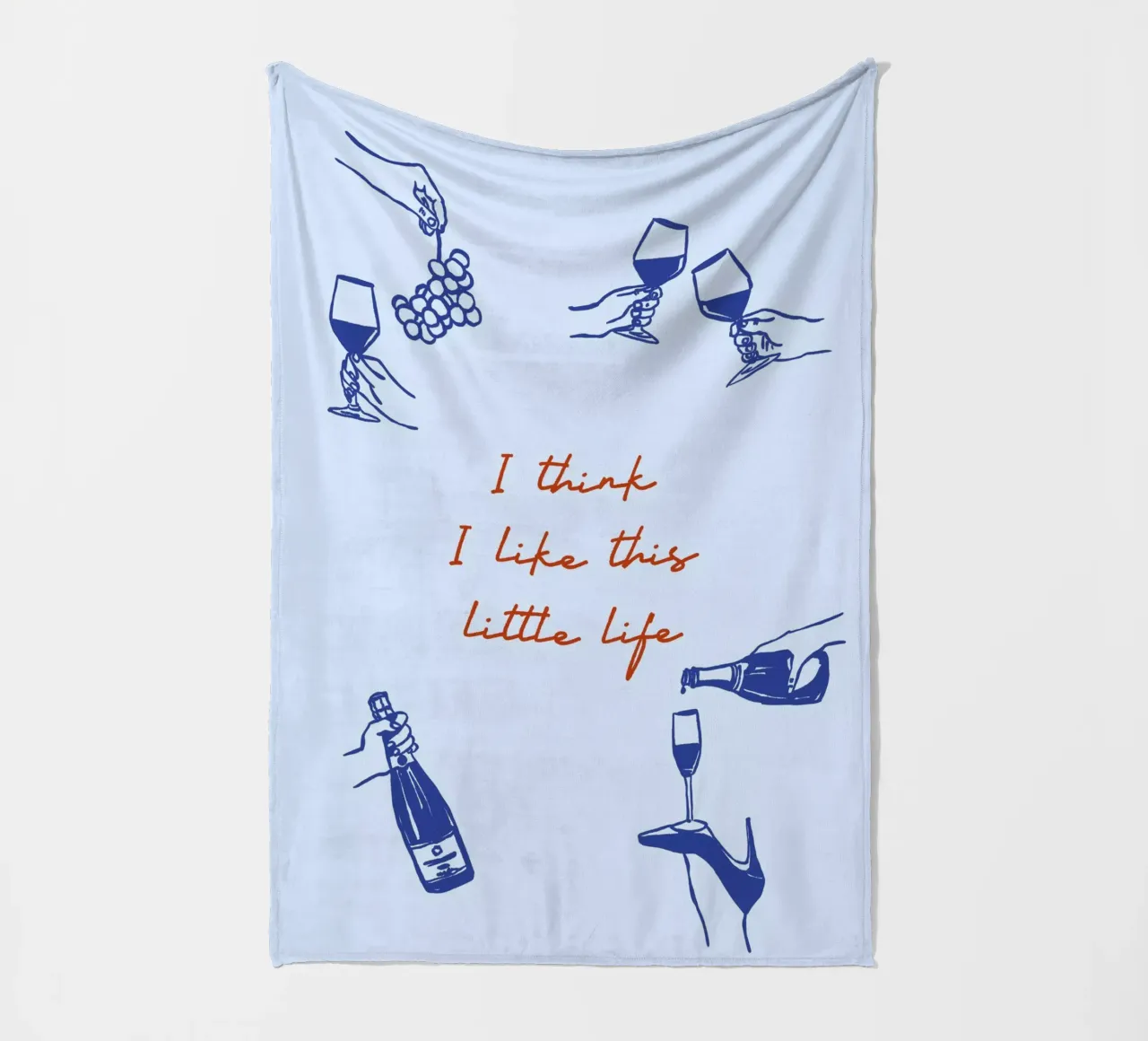 Boho Food 13 Little Life coperta in pile da Boho Print Collection