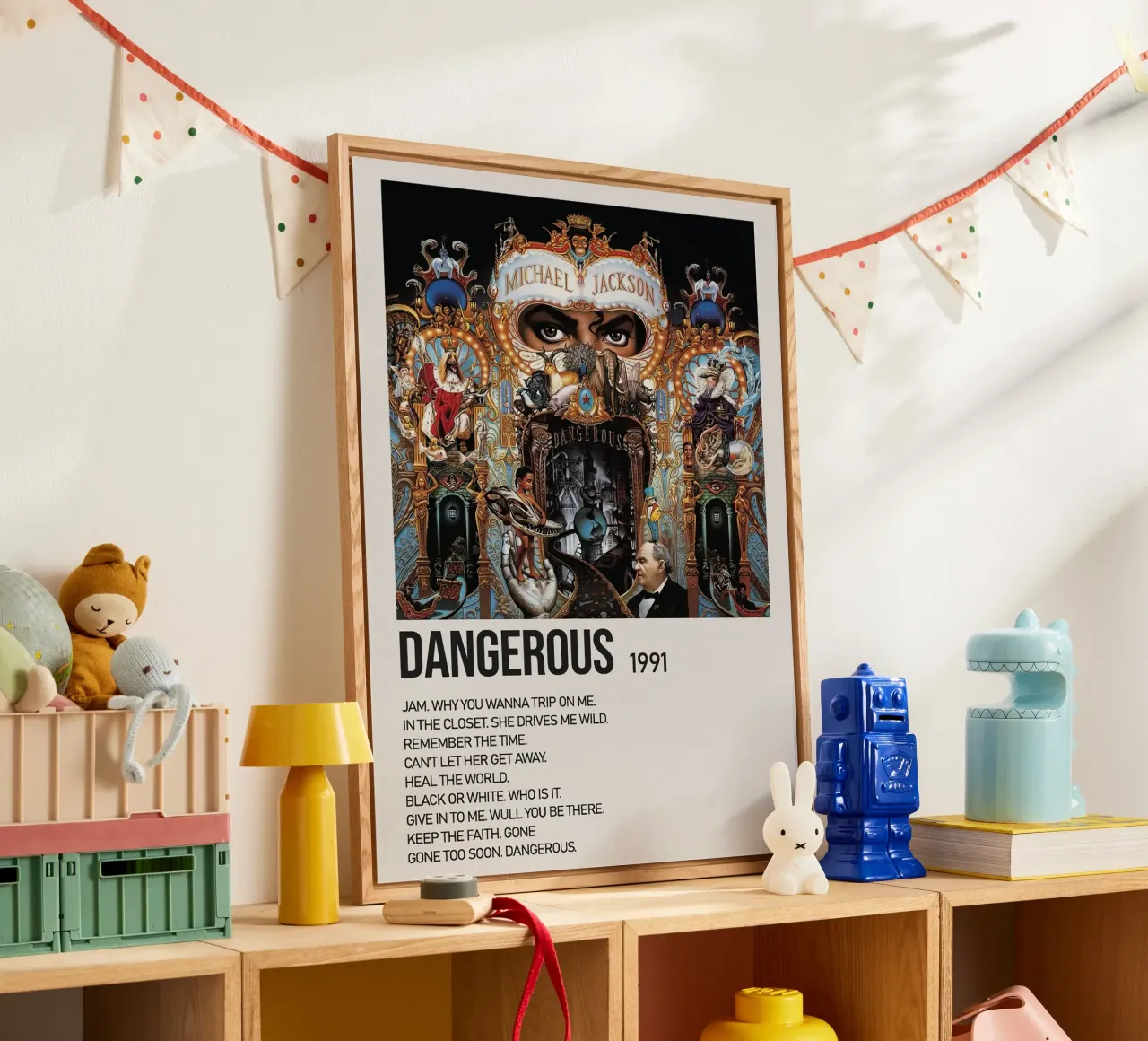Michael Jackson Dangerous Tracklists plexiglass da Banda Neira