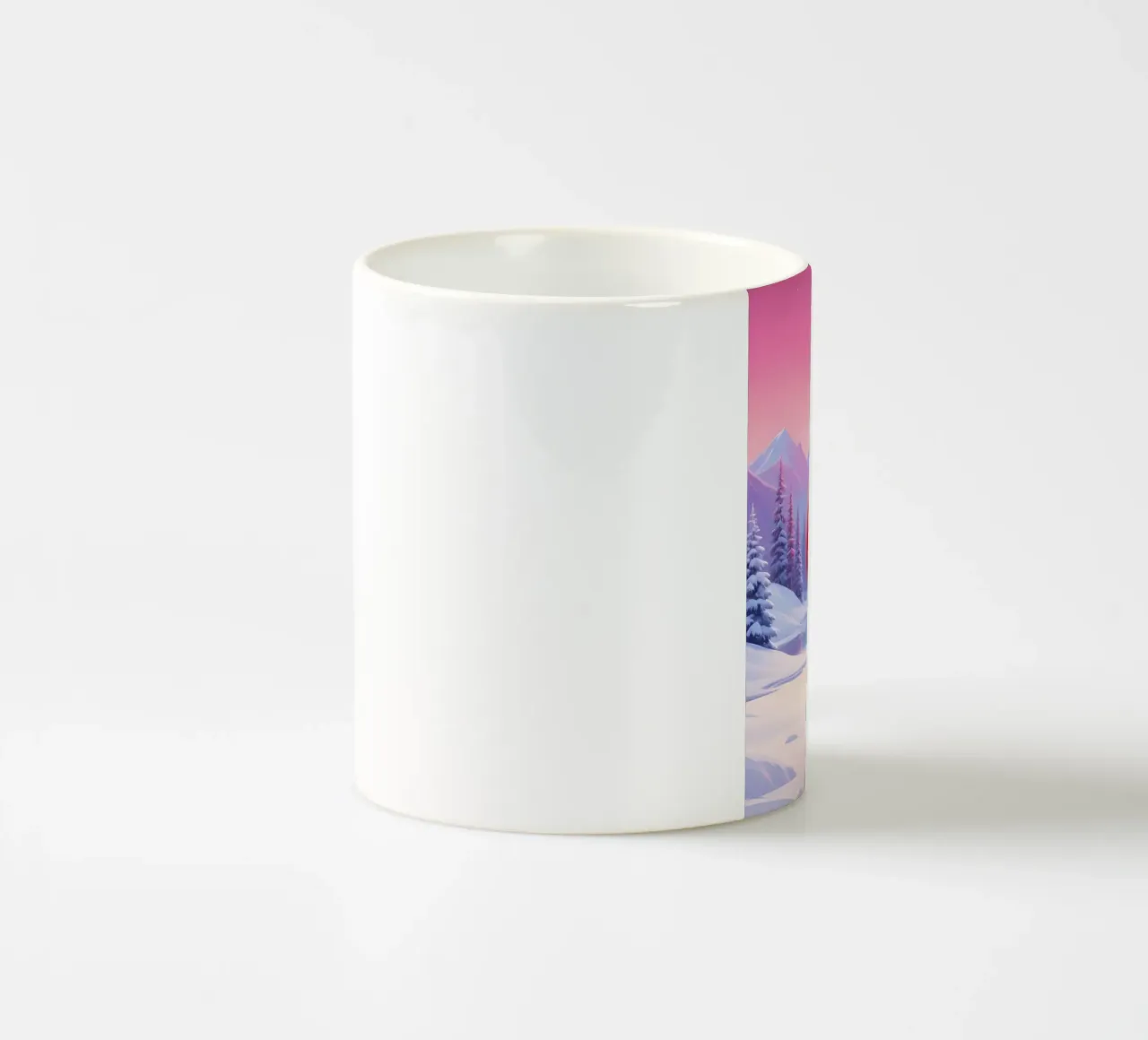 Fenicottero fresco nella neve tazza in ceramica da Graceful Desine