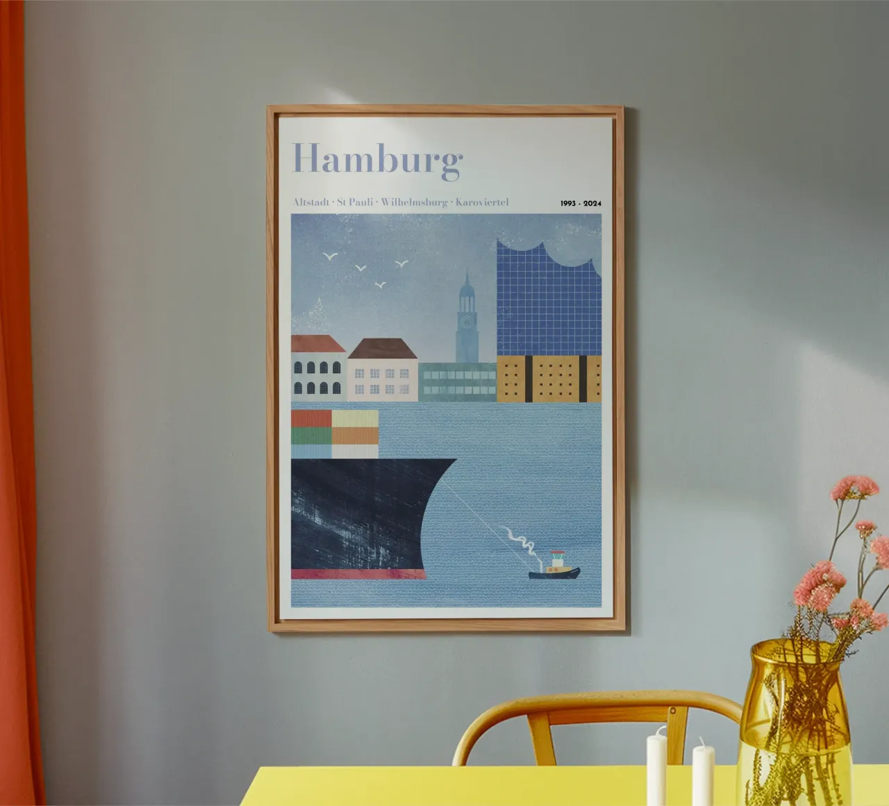 Personalized Hamburg Print alluminio dibond da Henry Rivers