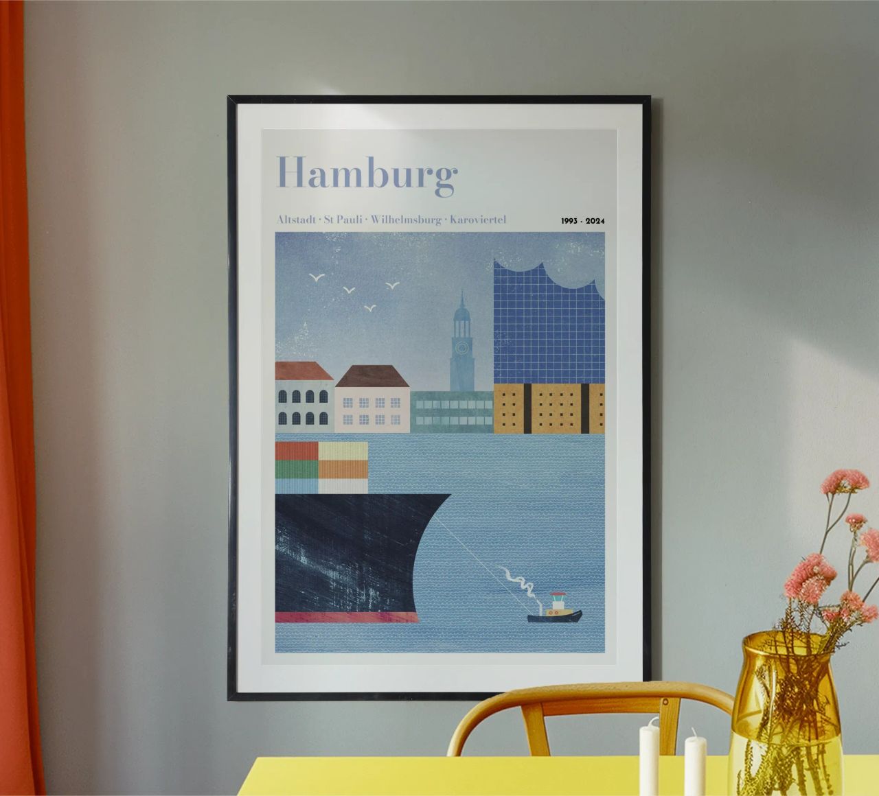 Personalized Hamburg Print Poster von Henry Rivers