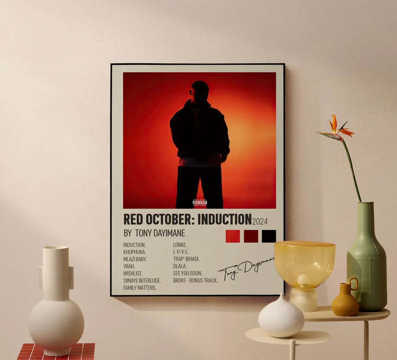Tony Daymane Red October Induction plexiglass da Banda Neira