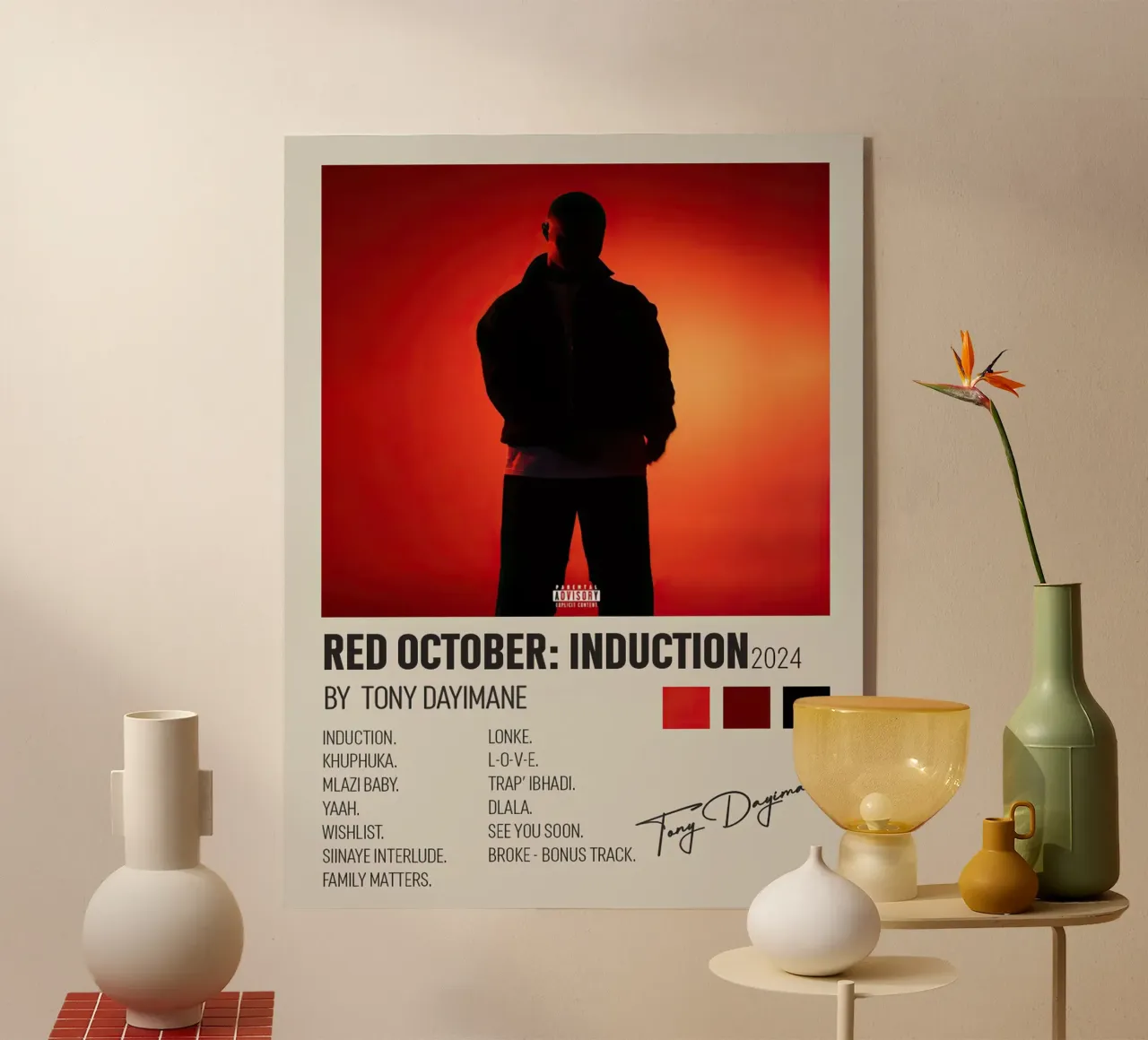 Tony Daymane Red October Induction plexiglass da Banda Neira