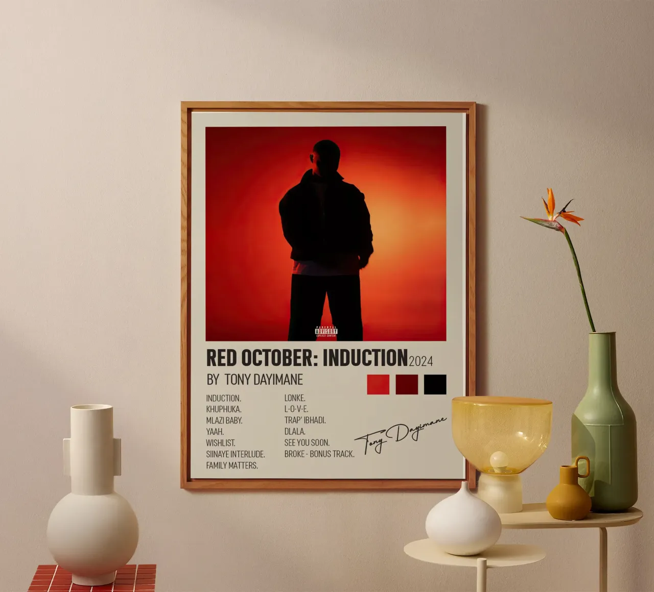 Tony Daymane Red October Induction alluminio dibond da Banda Neira