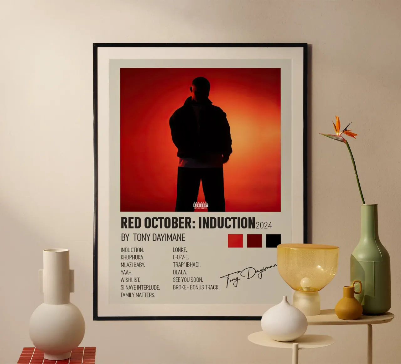 Tony Daymane Red October Induction carta hahnemühle da Banda Neira