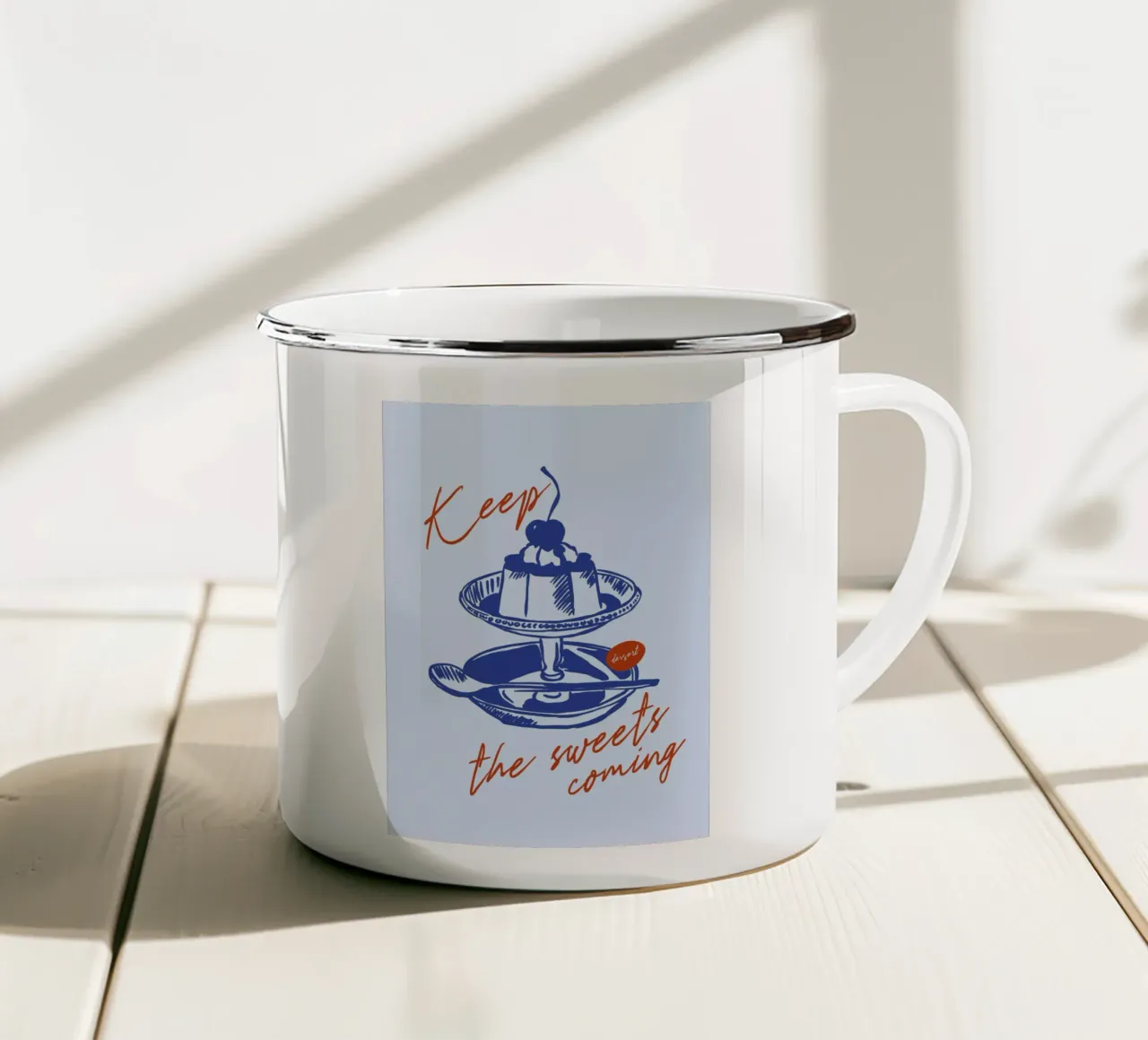 Boho Food 13 Sweets tazza in smalto da Boho Print Collection