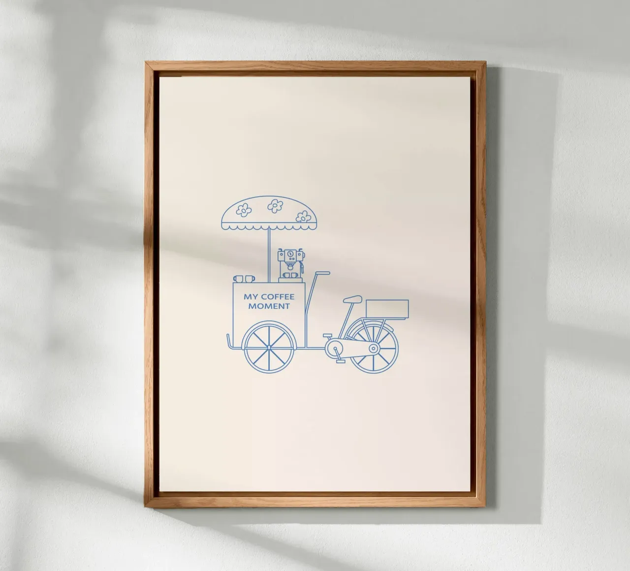 Kaffee Fahrrad Blau Forex-Platte von janamossmann