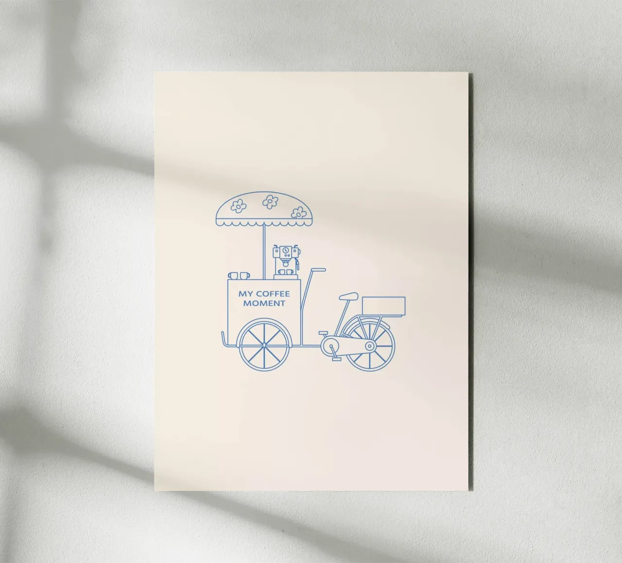 Kaffee Fahrrad Blau Forex-Platte von janamossmann