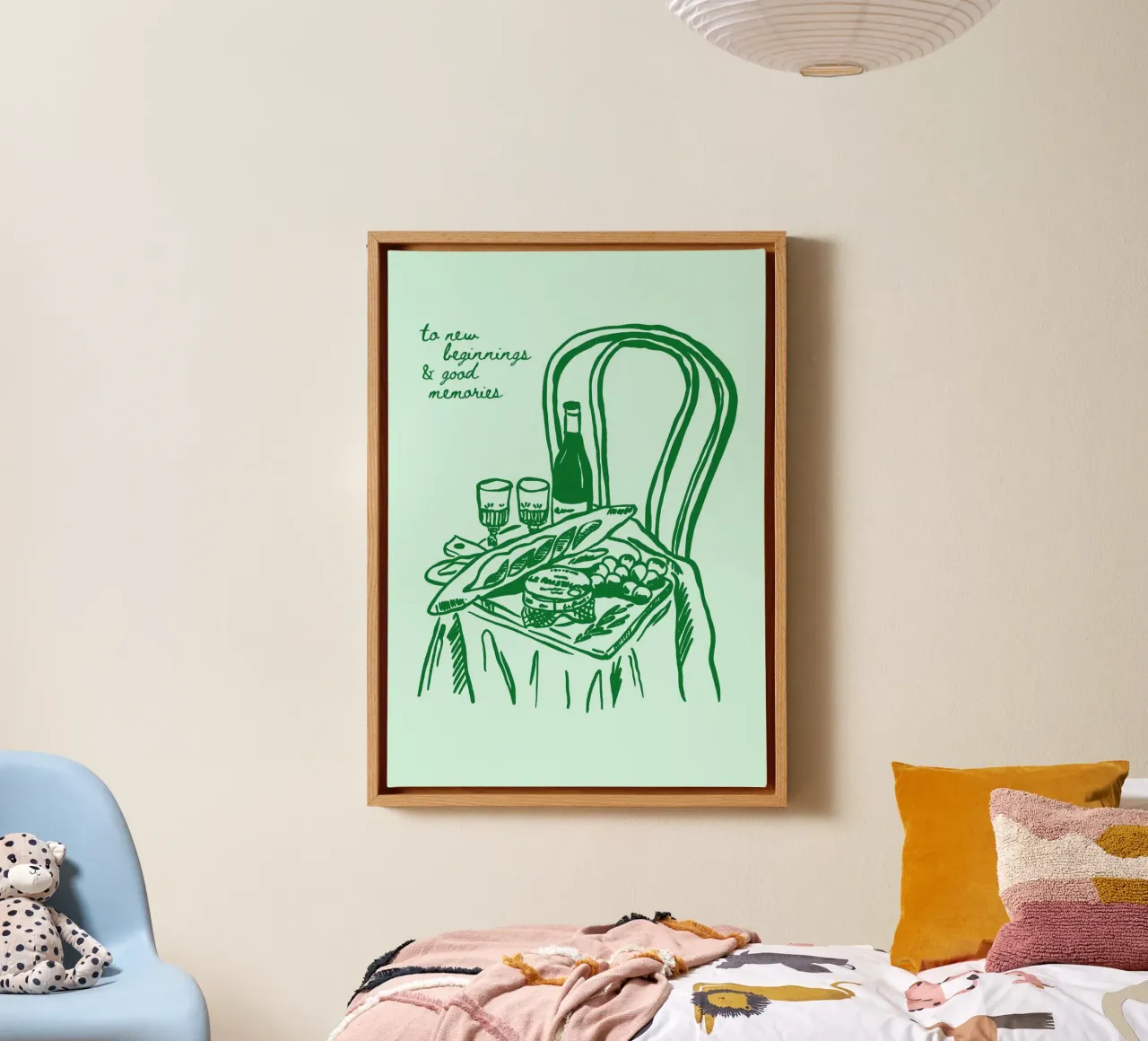 Boho Food 14 Good Memories tela con Cornice a cassetta da Boho Print Collection