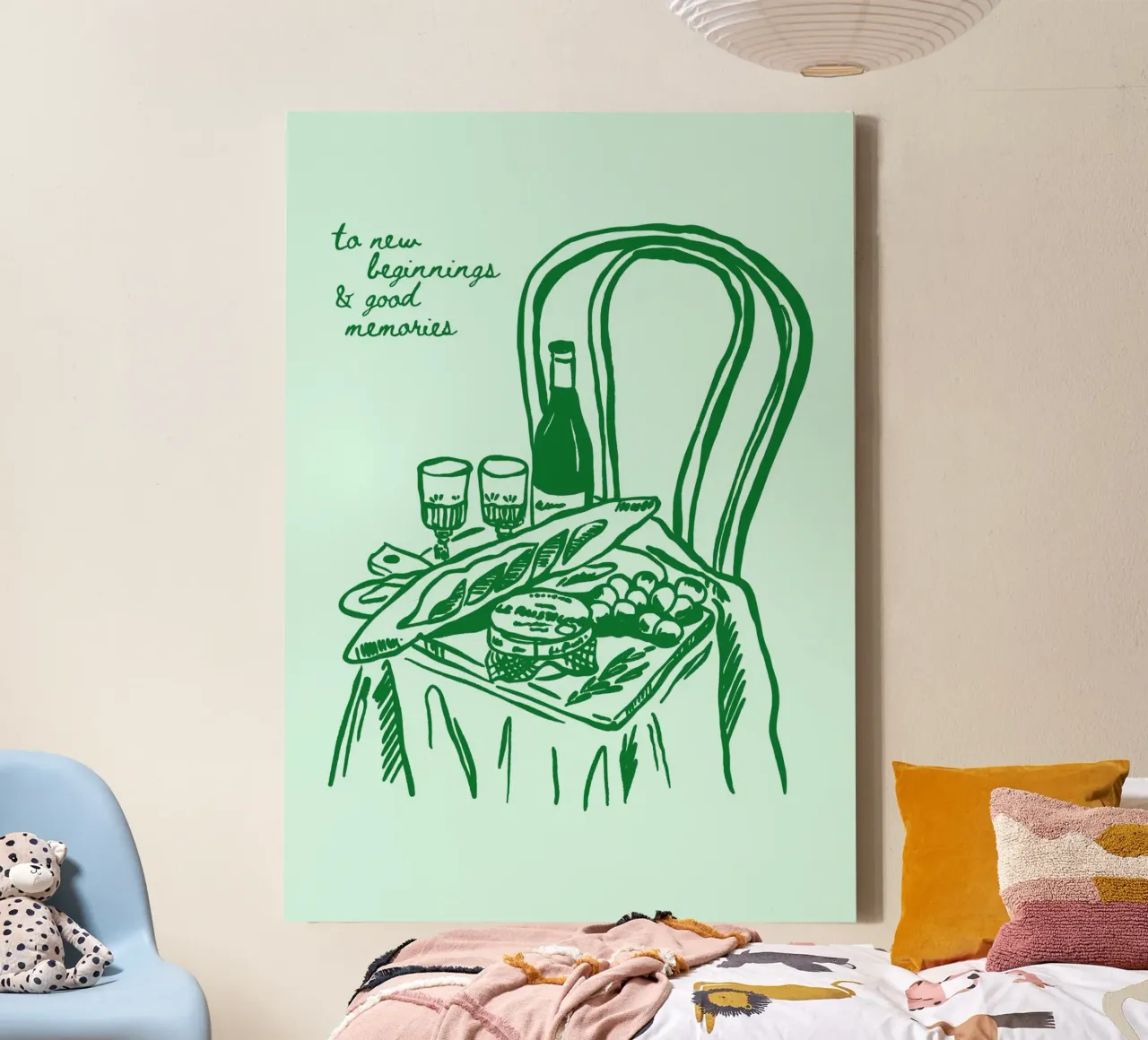 Boho Food 14 Good Memories tela con Cornice a cassetta da Boho Print Collection
