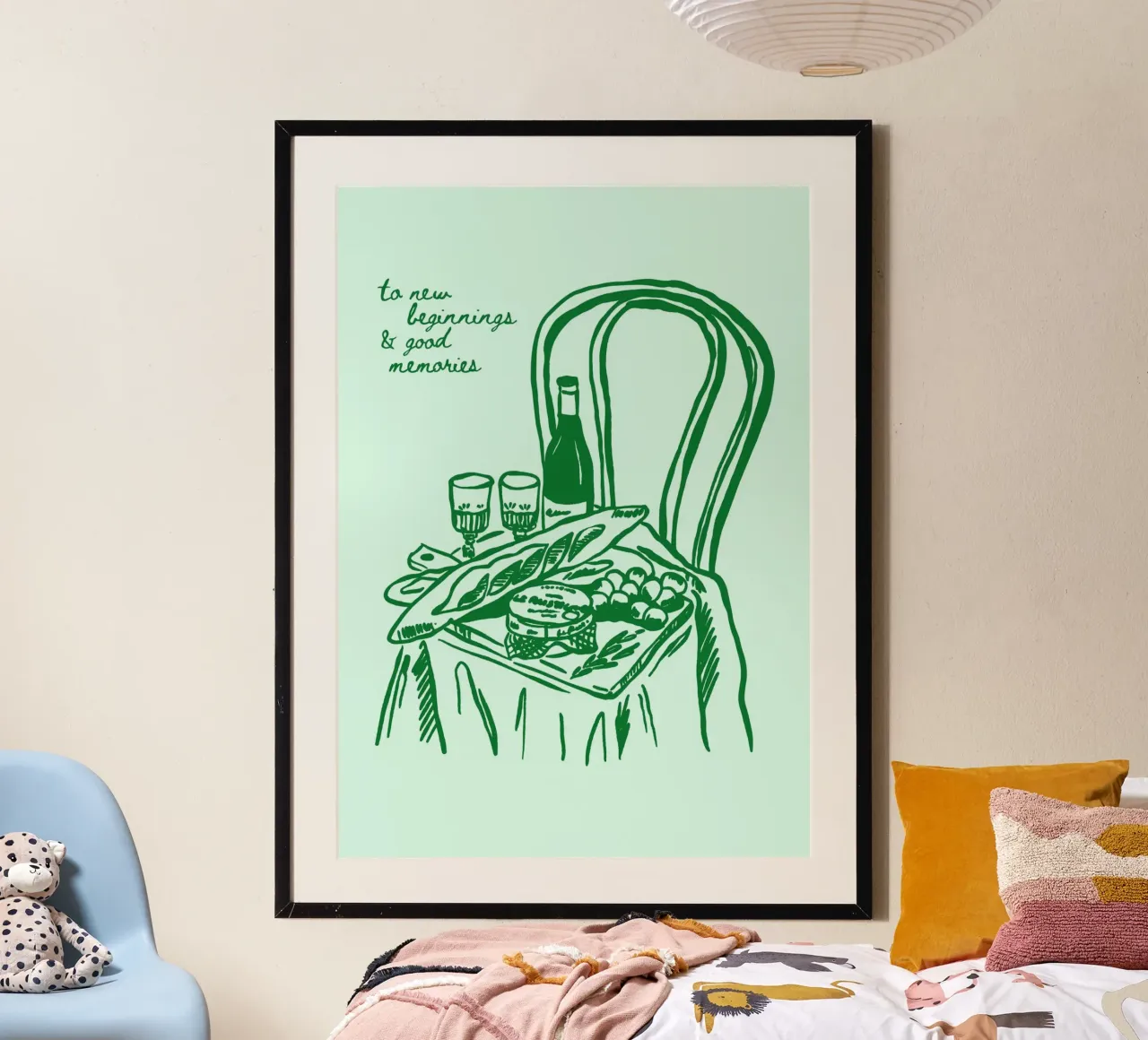 Boho Food 14 Good Memories poster da Boho Print Collection