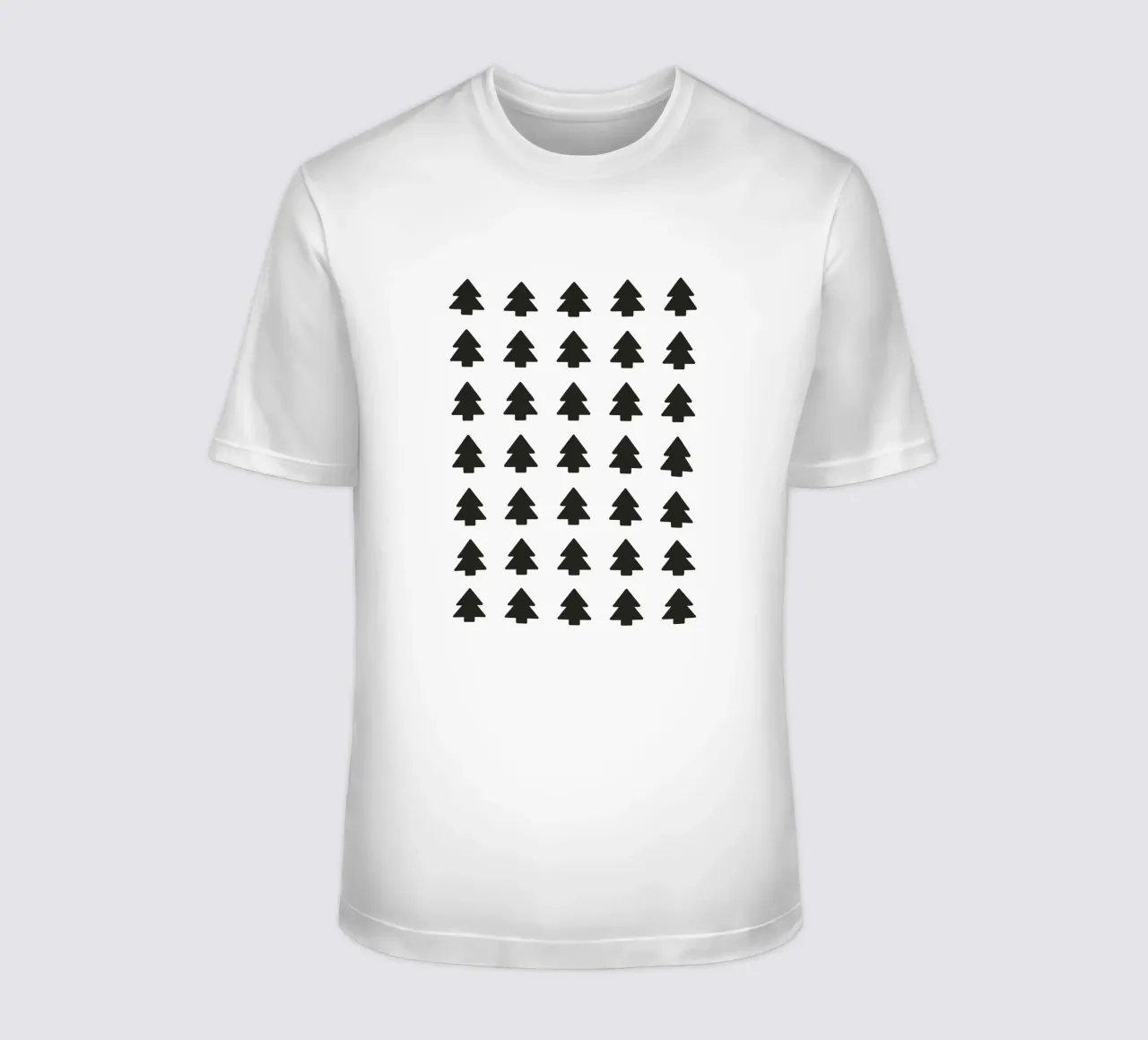 Black Forest – Minimal Tree Pattern Poster t-shirt da ChristmasMooodz