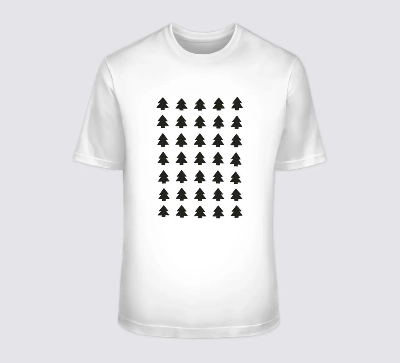 Black Forest – Minimal Tree Pattern Poster t-shirt da ChristmasMooodz