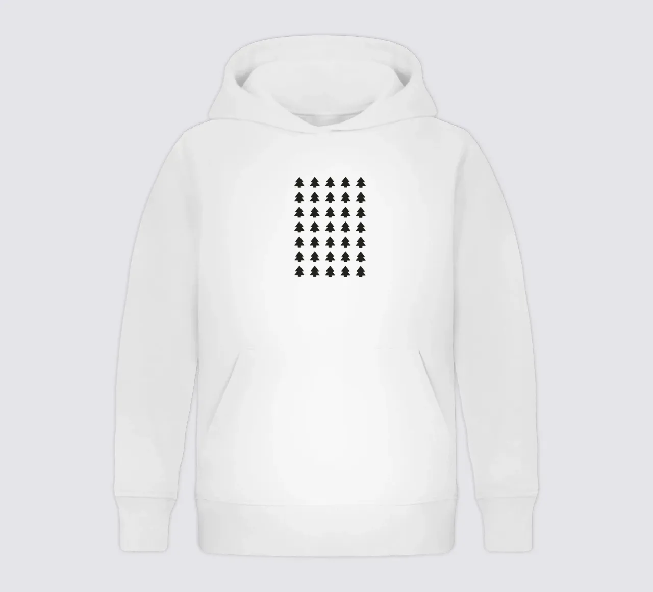 Black Forest – Minimal Tree Pattern Poster felpa bambino con cappuccio da ChristmasMooodz
