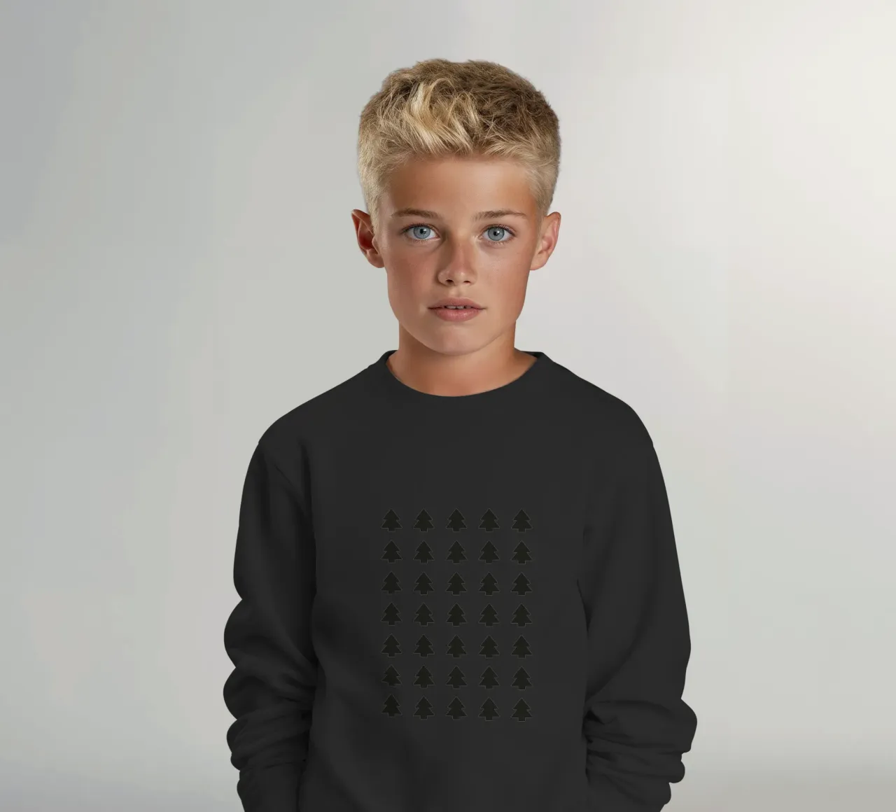 Black Forest – Minimal Tree Pattern Poster felpa bambino da ChristmasMooodz