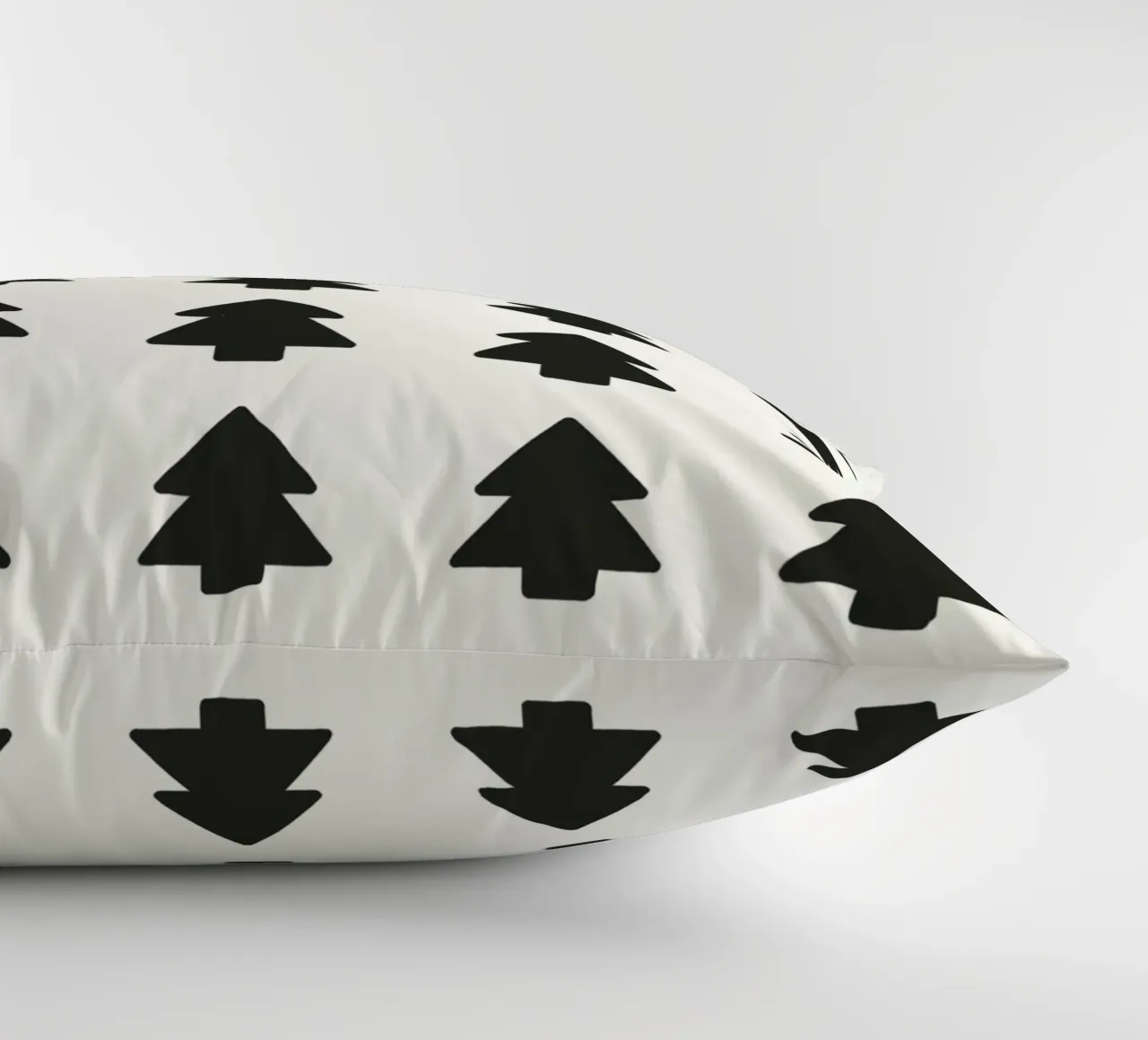 Black Forest – Minimal Tree Pattern Poster cuscino da ChristmasMooodz